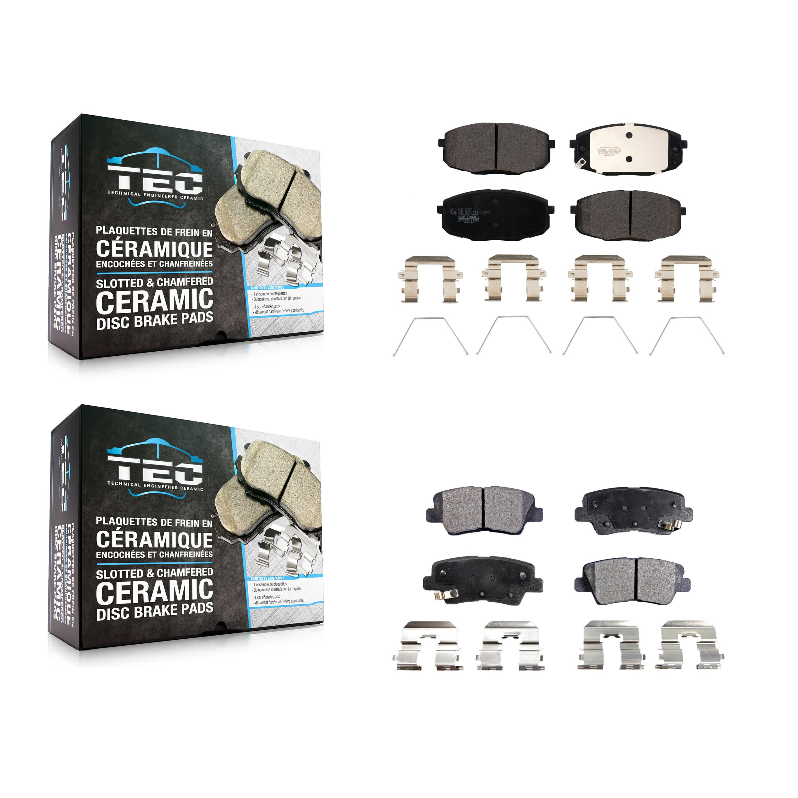 TEC - KTC-100633 - Front and Rear Disc Brake Pad Kits image 1