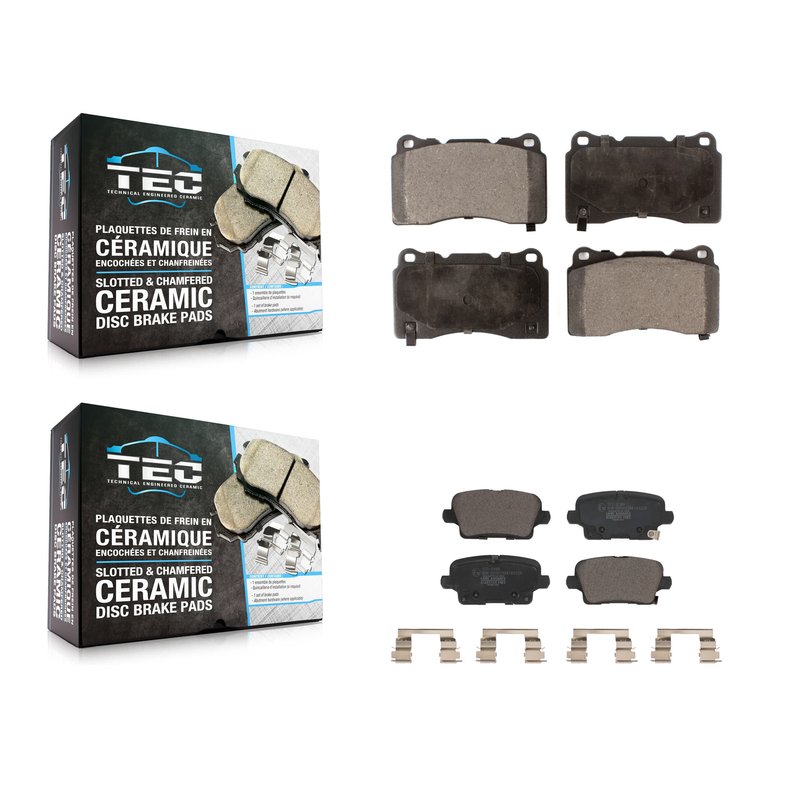 TEC - KTC-100651 - Front and Rear Disc Brake Pad Kits image 1