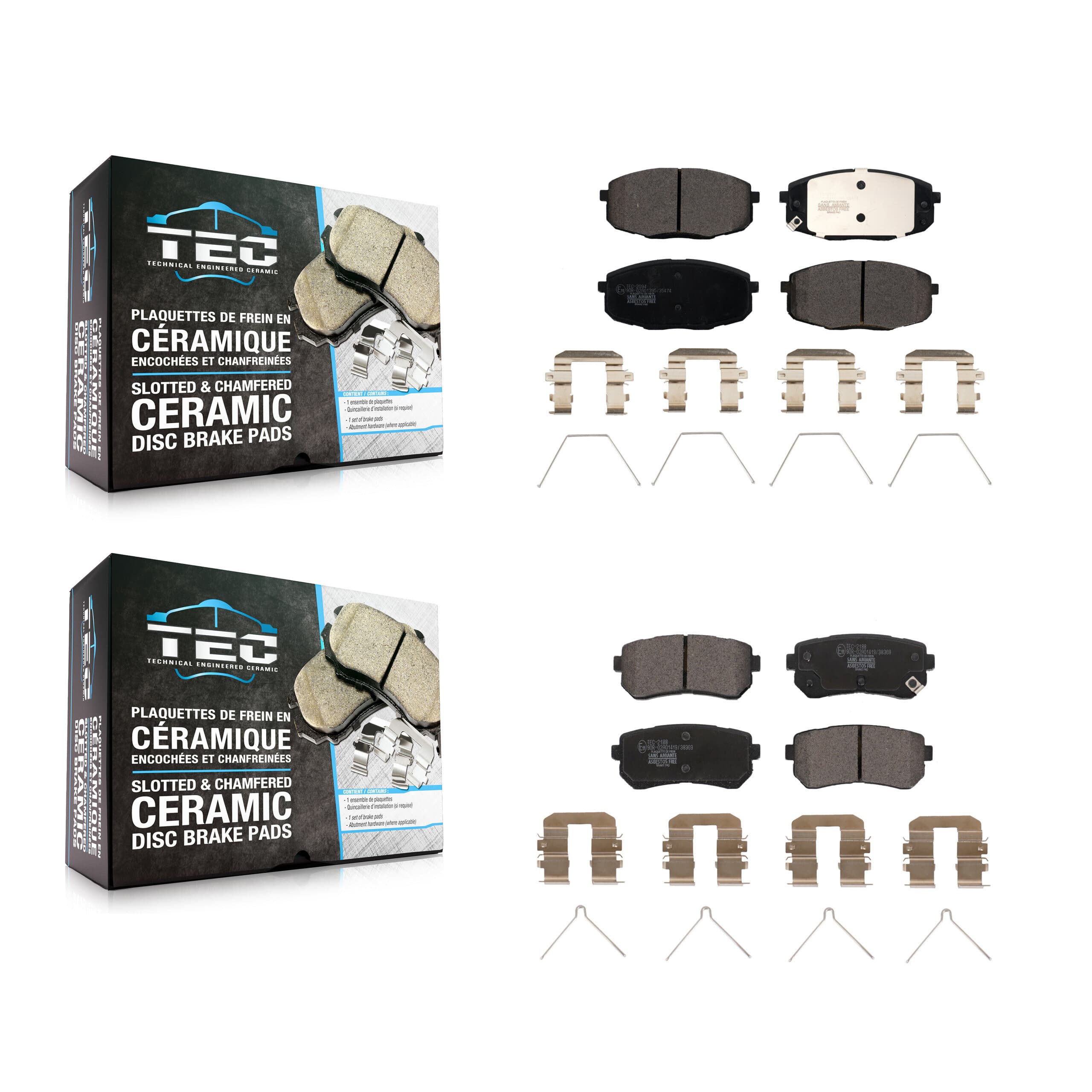 TEC - KTC-100652 - Front and Rear Disc Brake Pad Kits image 1