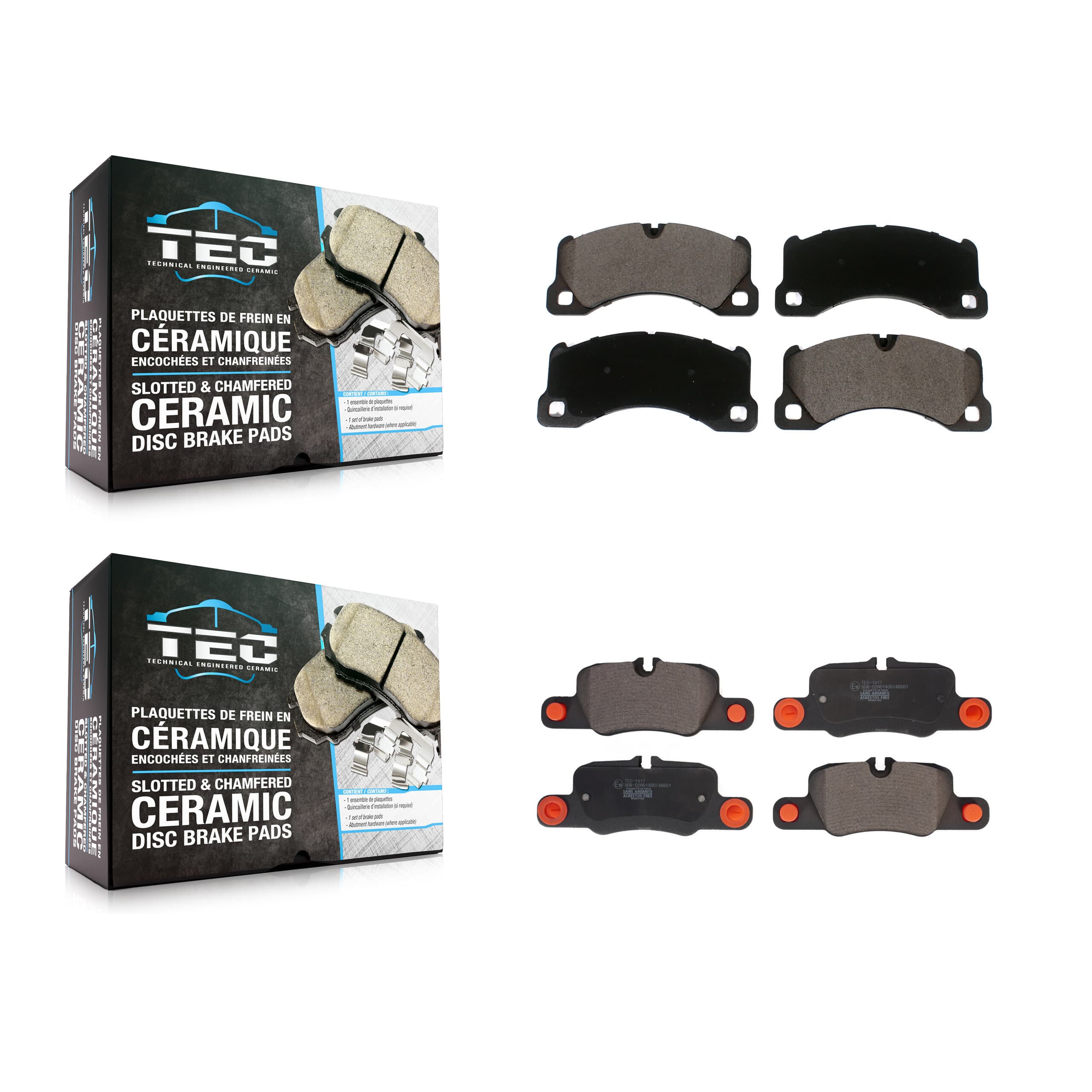 TEC - KTC-100656 - Front and Rear Disc Brake Pad Kits image 1