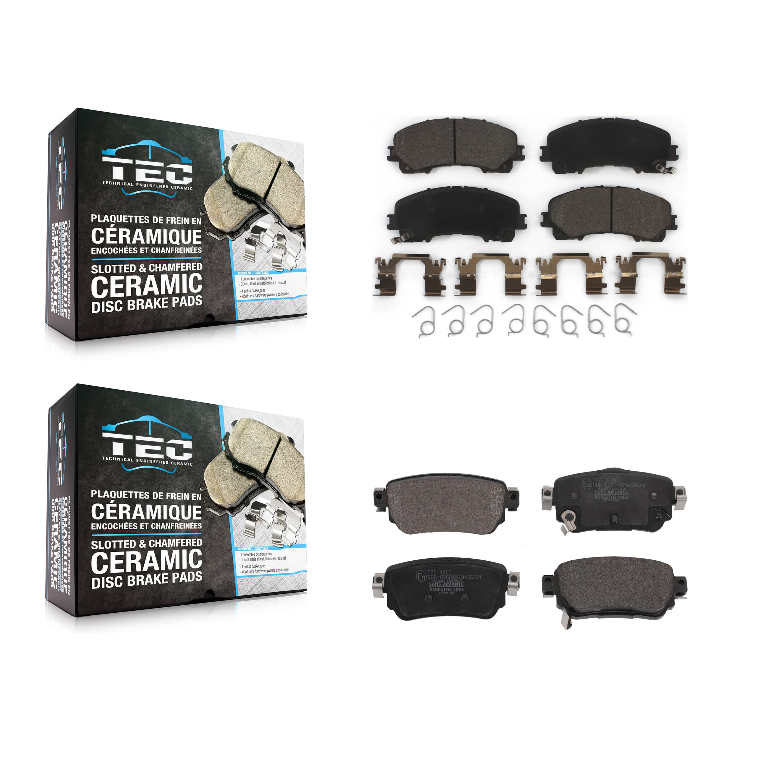 TEC - KTC-100663 - Front and Rear Disc Brake Pad Kits image 1