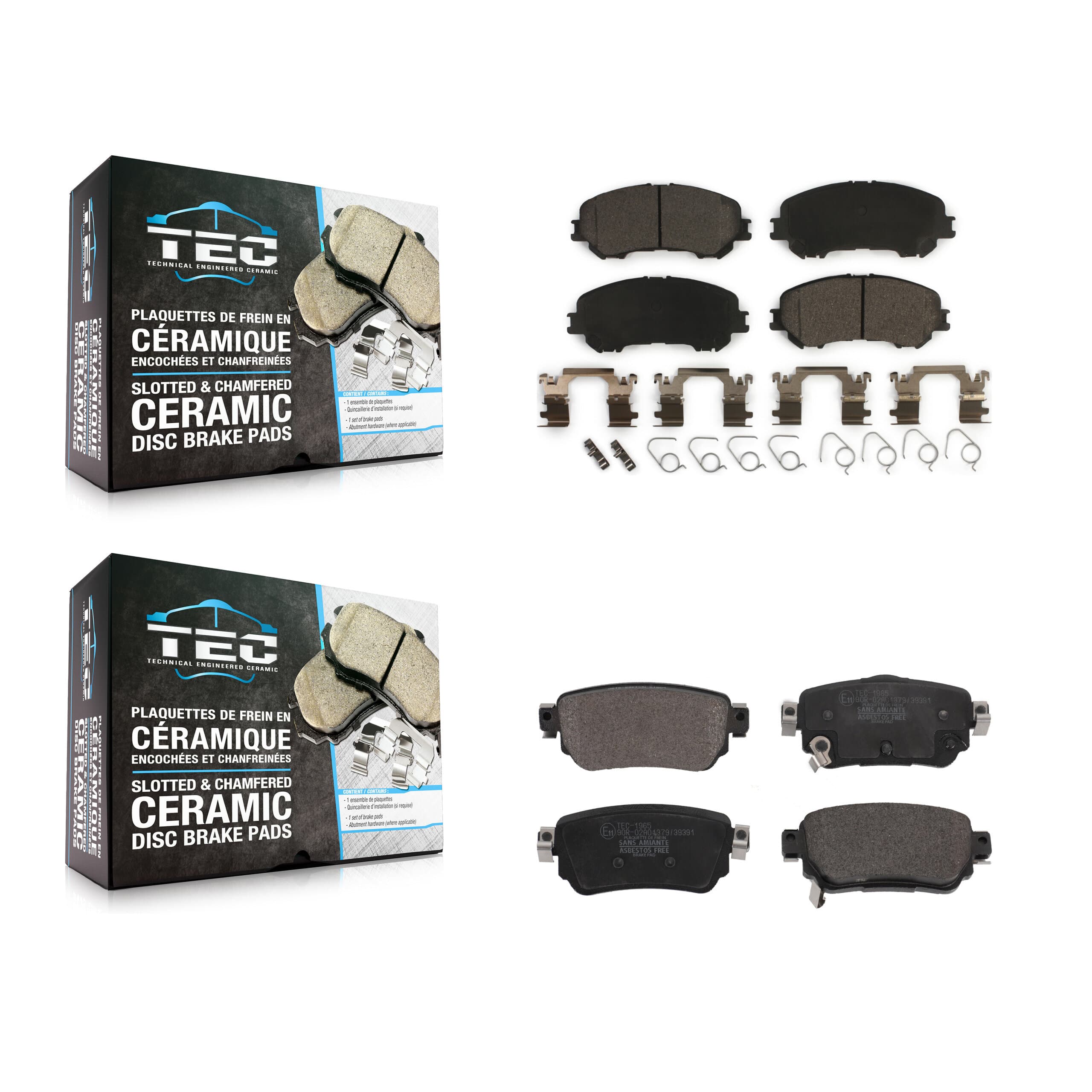 TEC - KTC-100664 - Front and Rear Disc Brake Pad Kits image 1