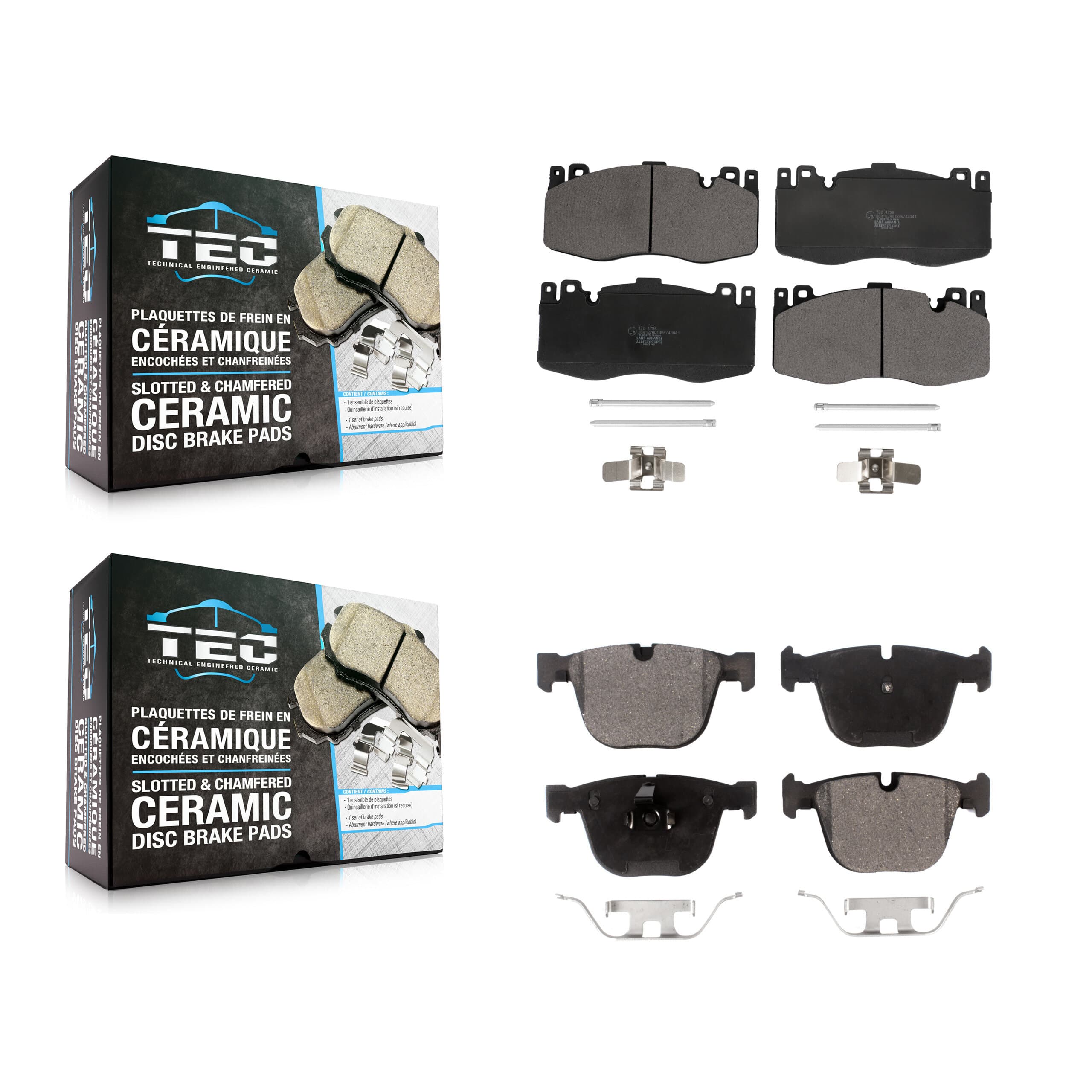 TEC - KTC-100668 - Front and Rear Disc Brake Pad Kits image 1