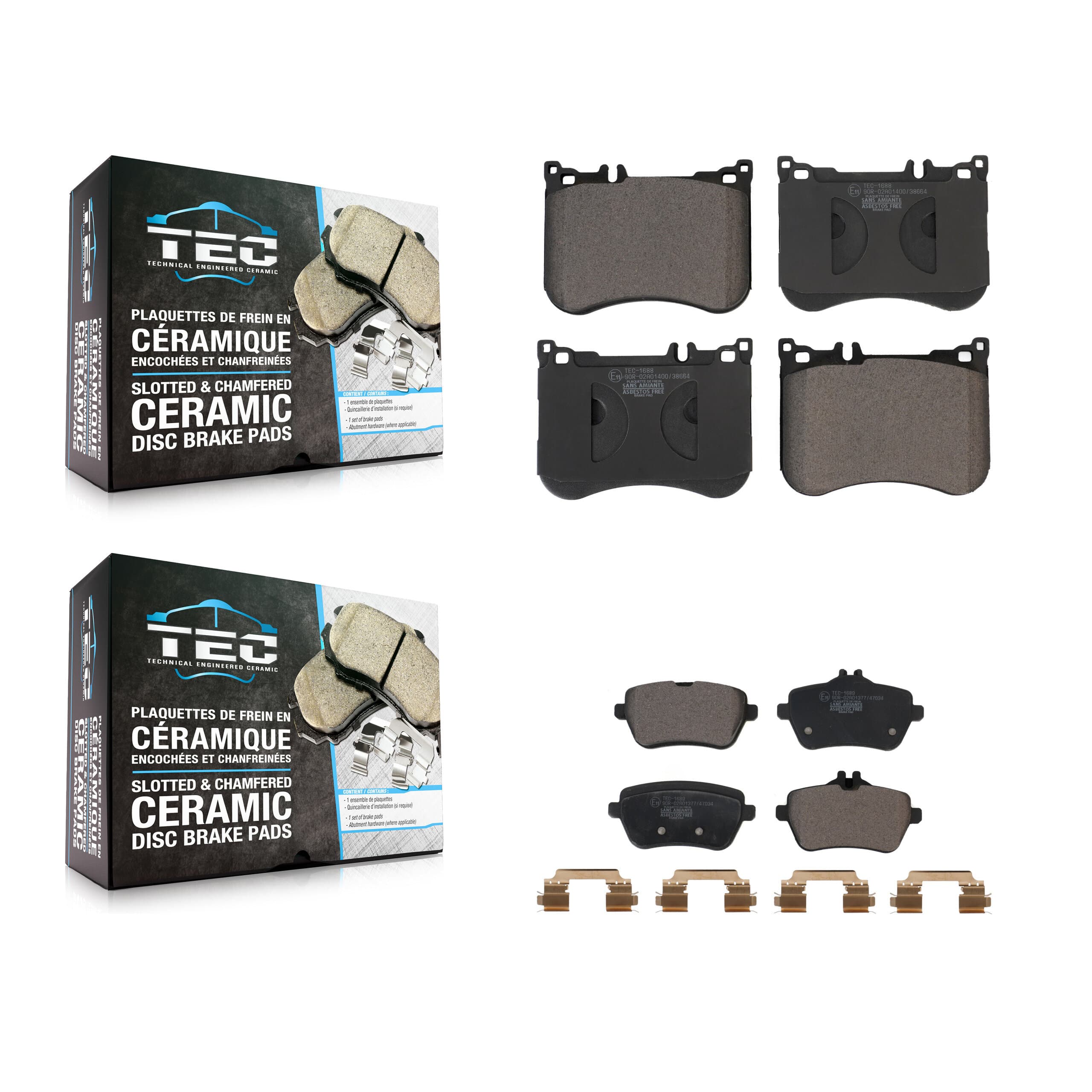 TEC - KTC-100699 - Front and Rear Disc Brake Pad Kits image 1