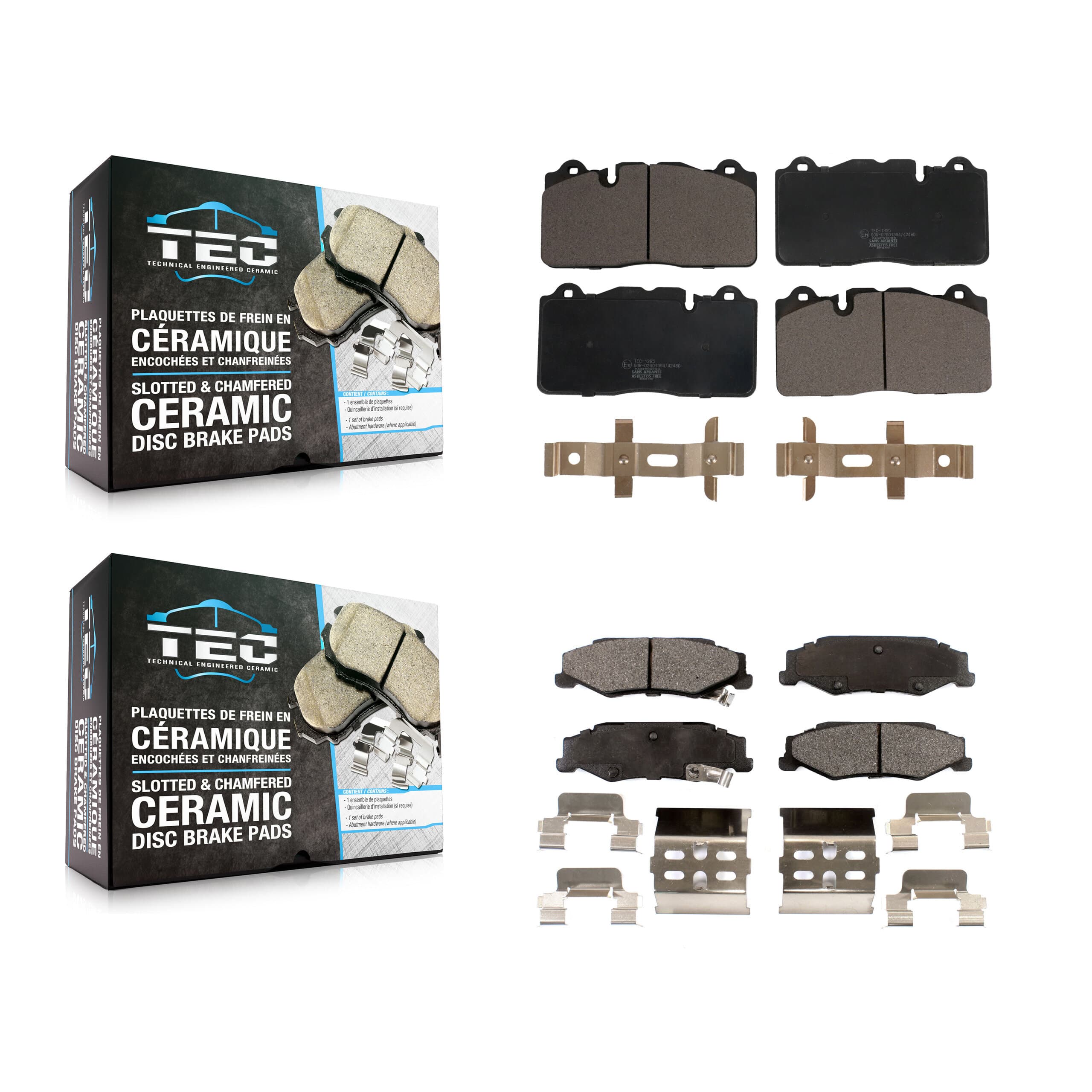 TEC - KTC-100702 - Front and Rear Disc Brake Pad Kits image 1