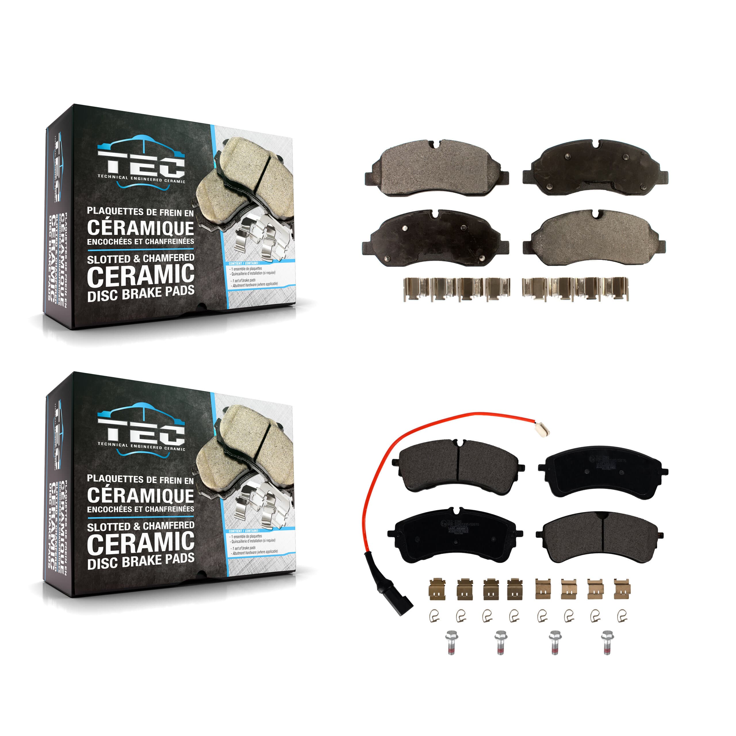 TEC - KTC-100757 - Front and Rear Disc Brake Pad Kits image 1