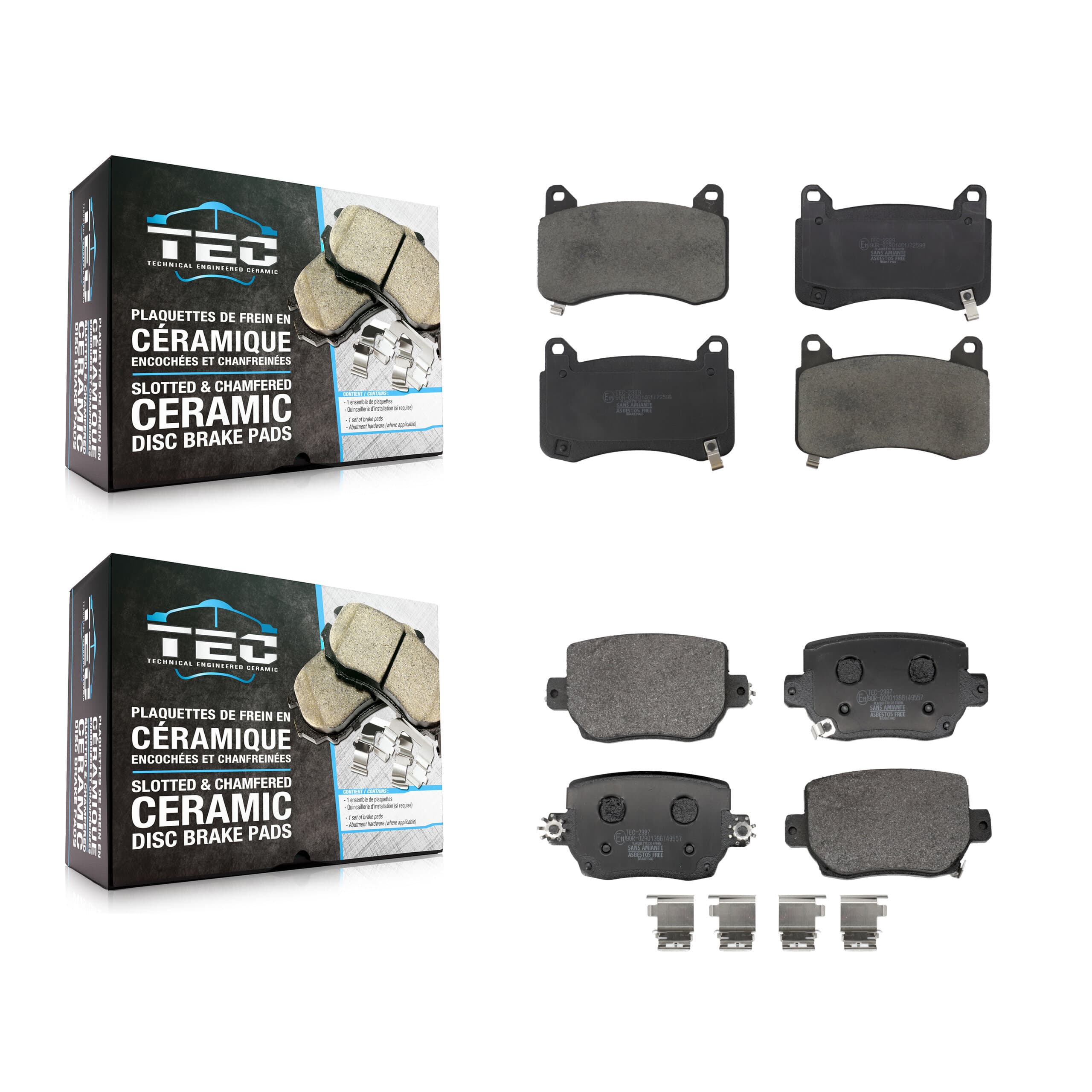 TEC - KTC-100791 - Front and Rear Disc Brake Pad Kits image 1