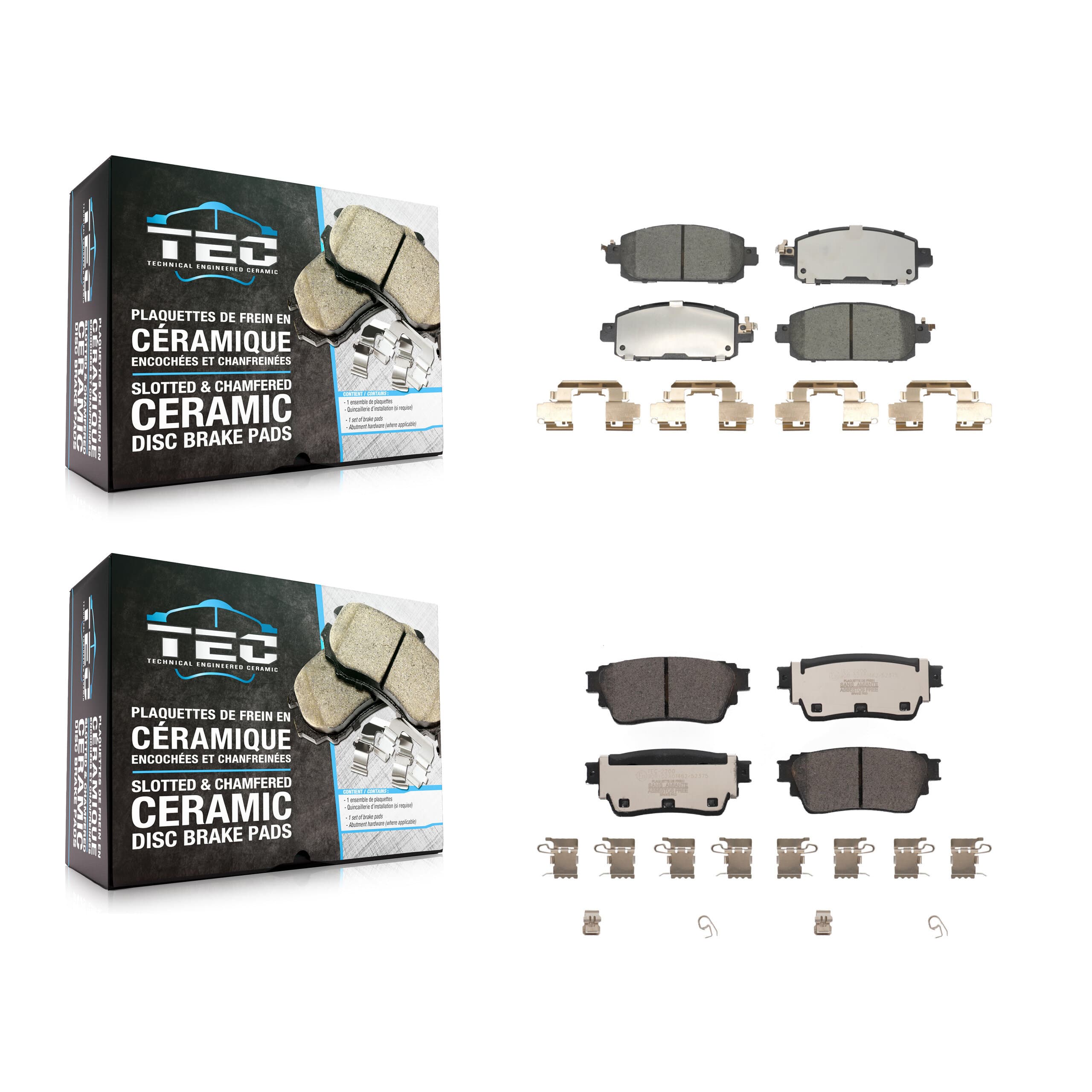TEC - KTC-100792 - Front and Rear Disc Brake Pad Kits image 1