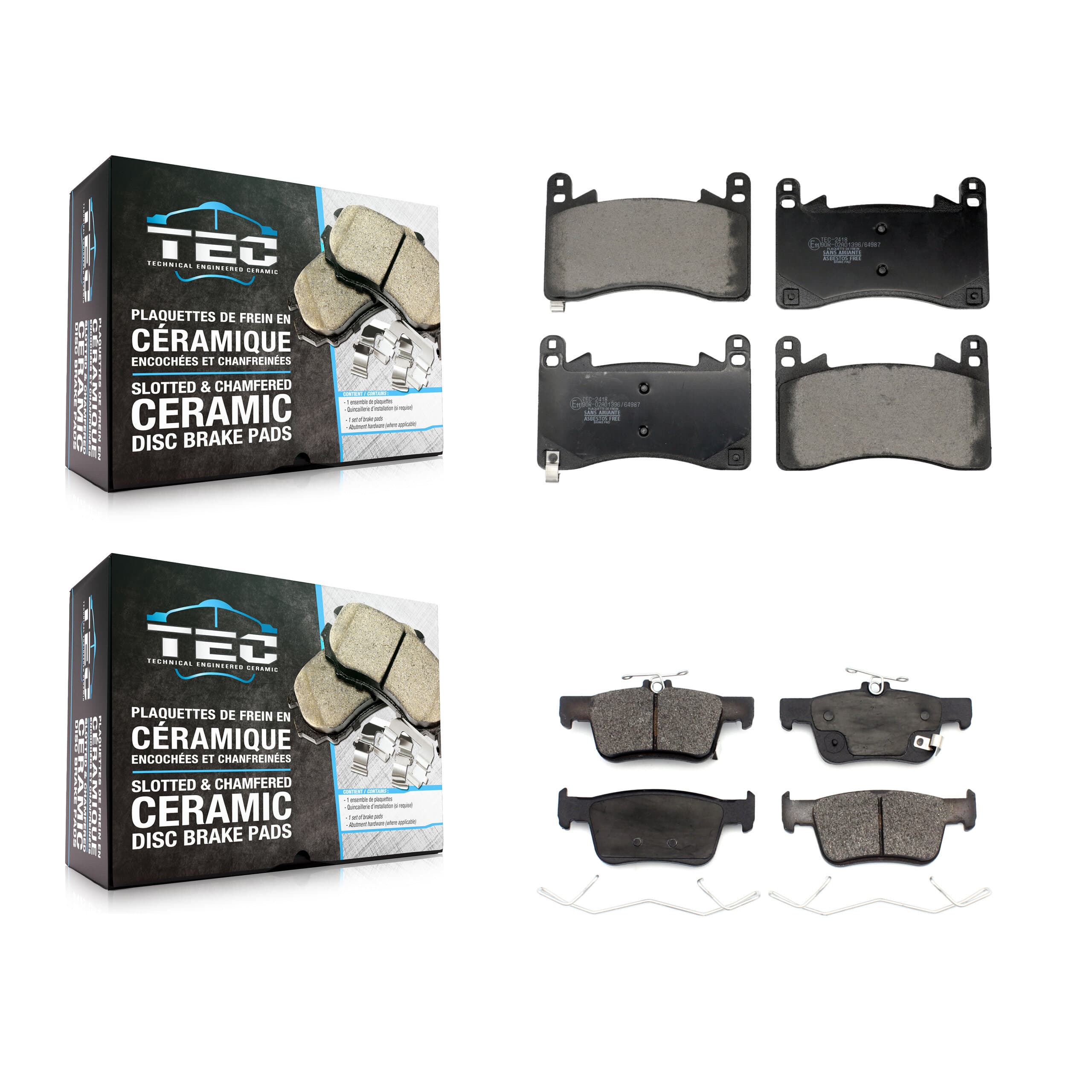 TEC - KTC-100807 - Front and Rear Disc Brake Pad Kits image 1
