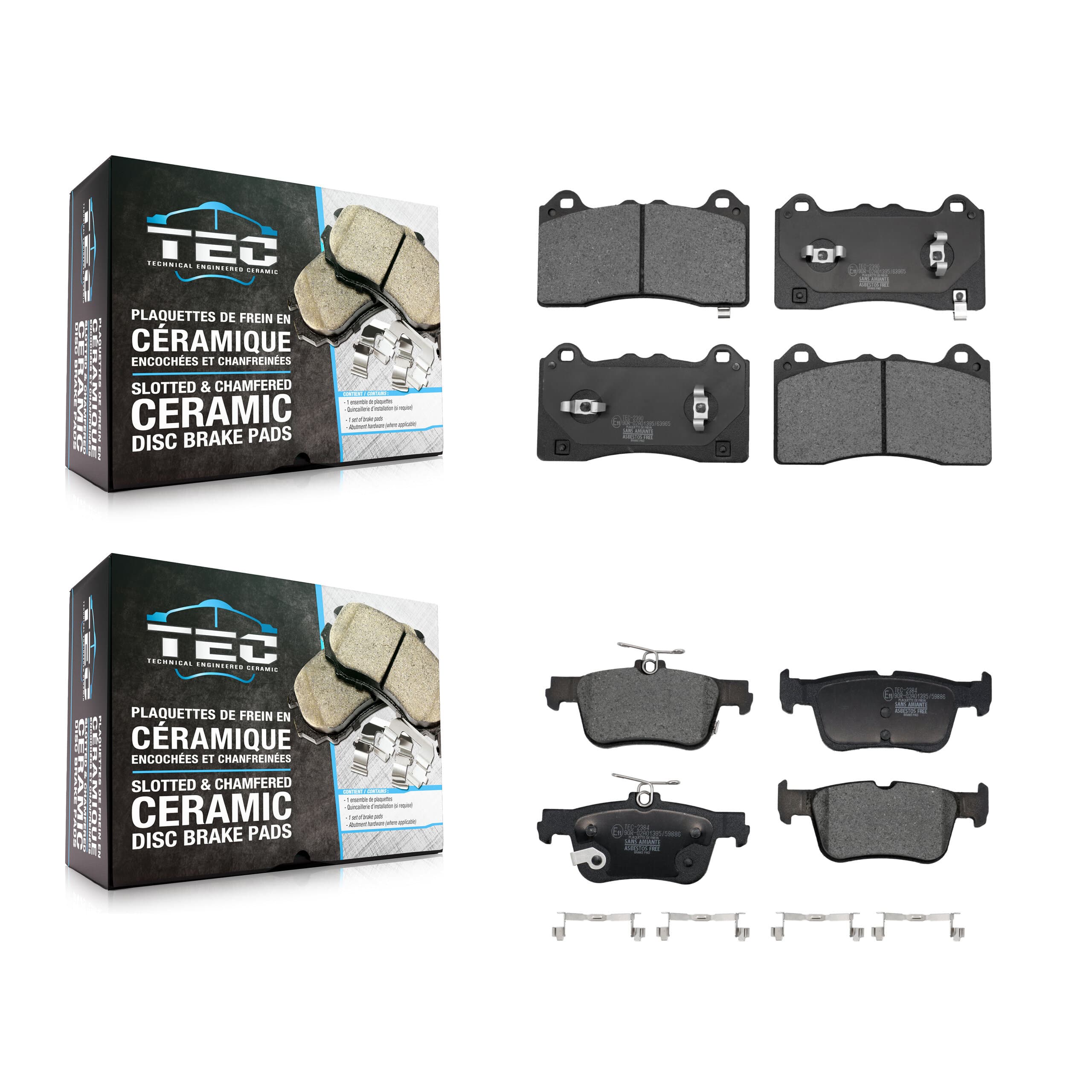TEC - KTC-100809 - Front and Rear Disc Brake Pad Kits image 1