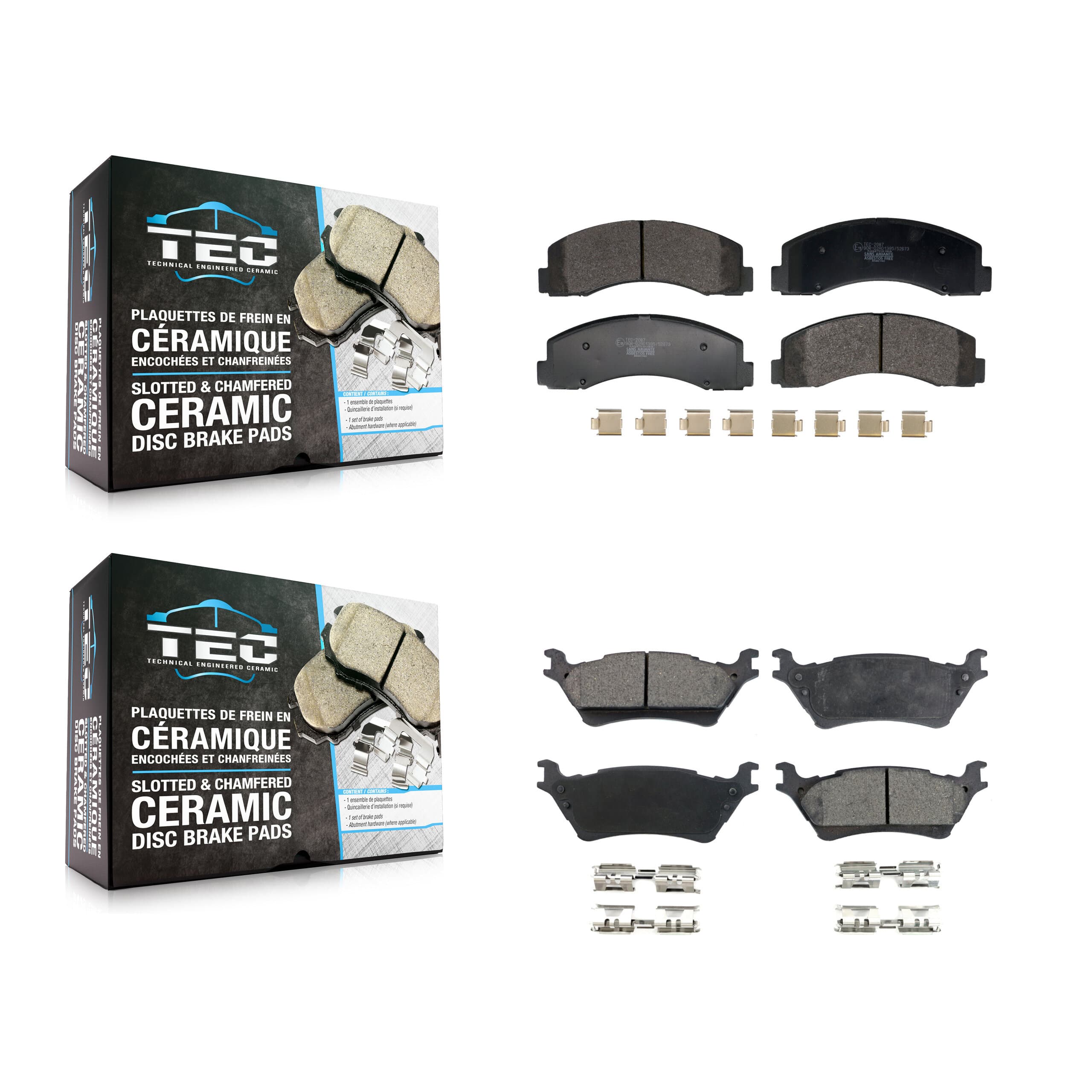 TEC - KTC-100822 - Front and Rear Disc Brake Pad Kits image 1