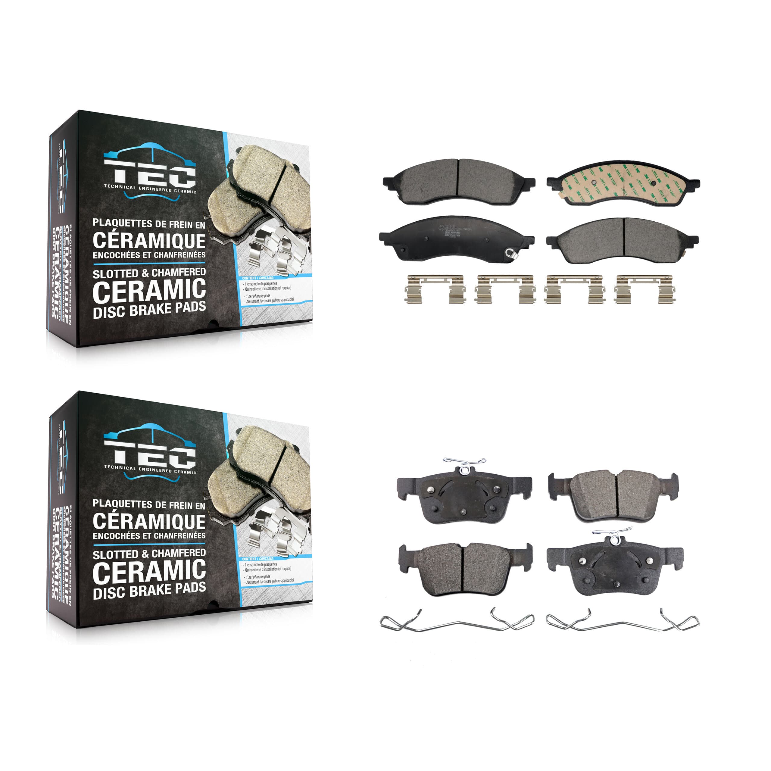TEC - KTC-100834 - Front and Rear Disc Brake Pad Kits image 1