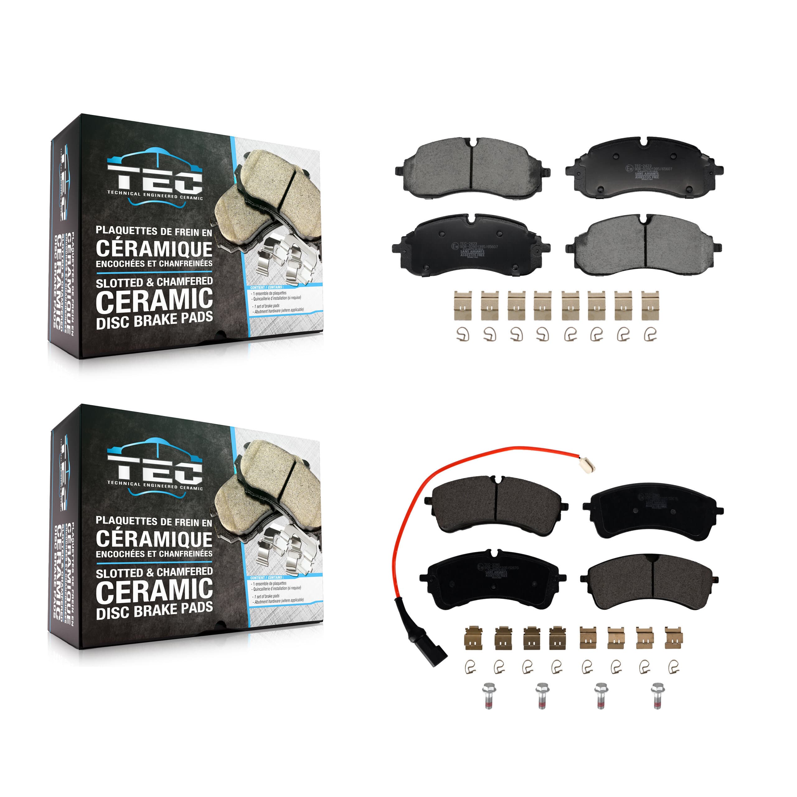 TEC - KTC-100837 - Front and Rear Disc Brake Pad Kits image 1