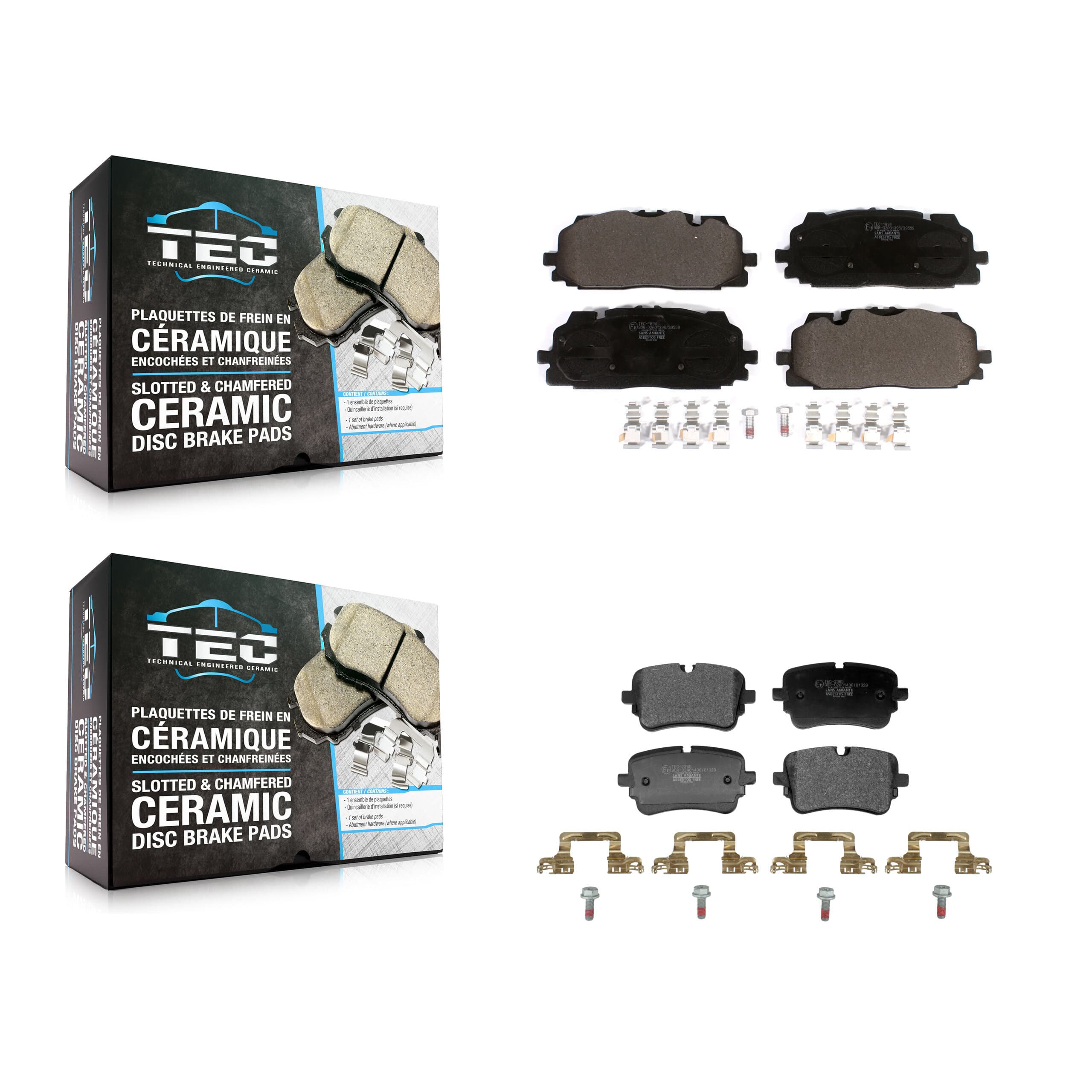 TEC - KTC-100849 - Front and Rear Disc Brake Pad Kits image 1