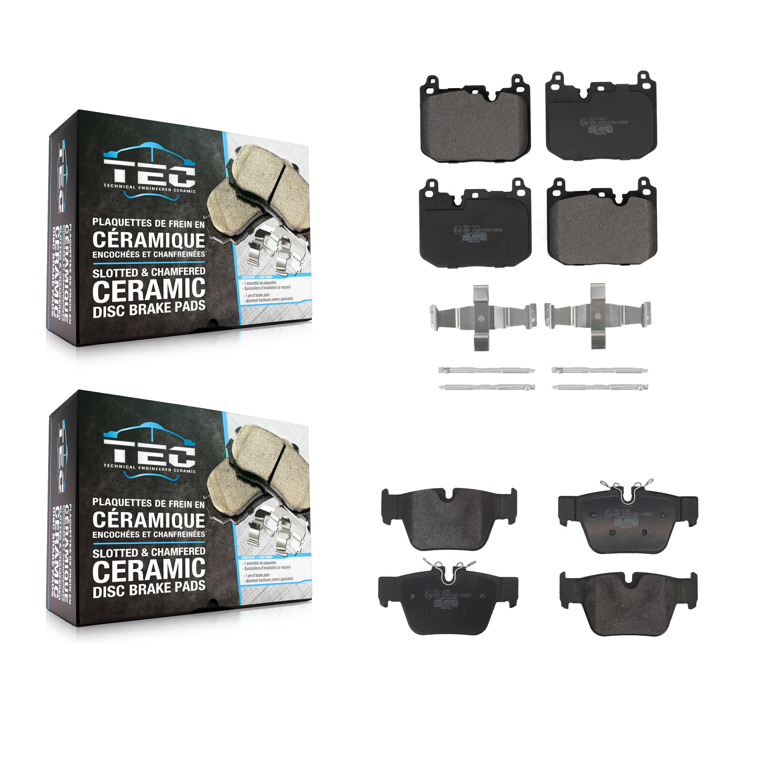 TEC - KTC-100851 - Front and Rear Disc Brake Pad Kits image 1