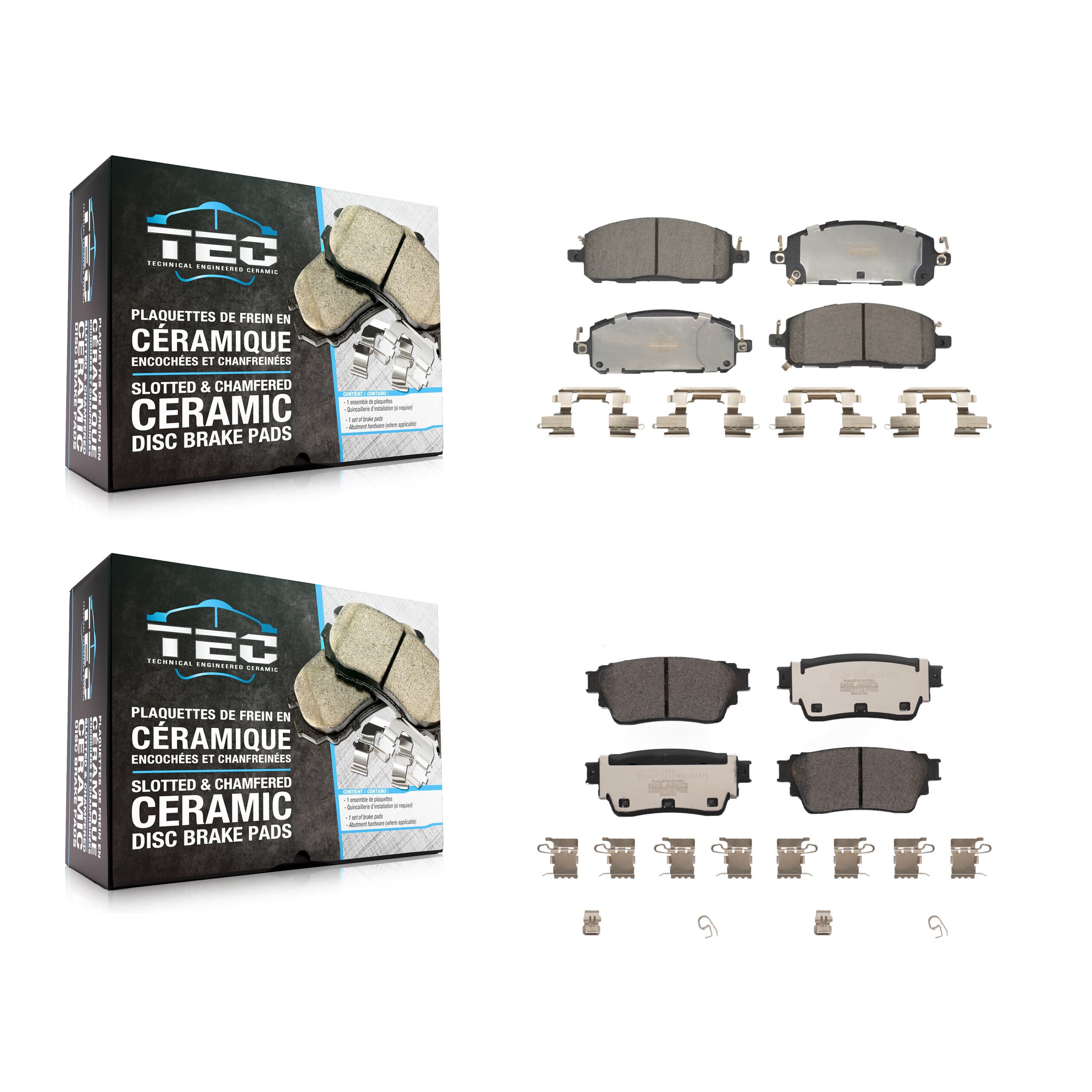 TEC - KTC-100858 - Front and Rear Disc Brake Pad Kits image 1