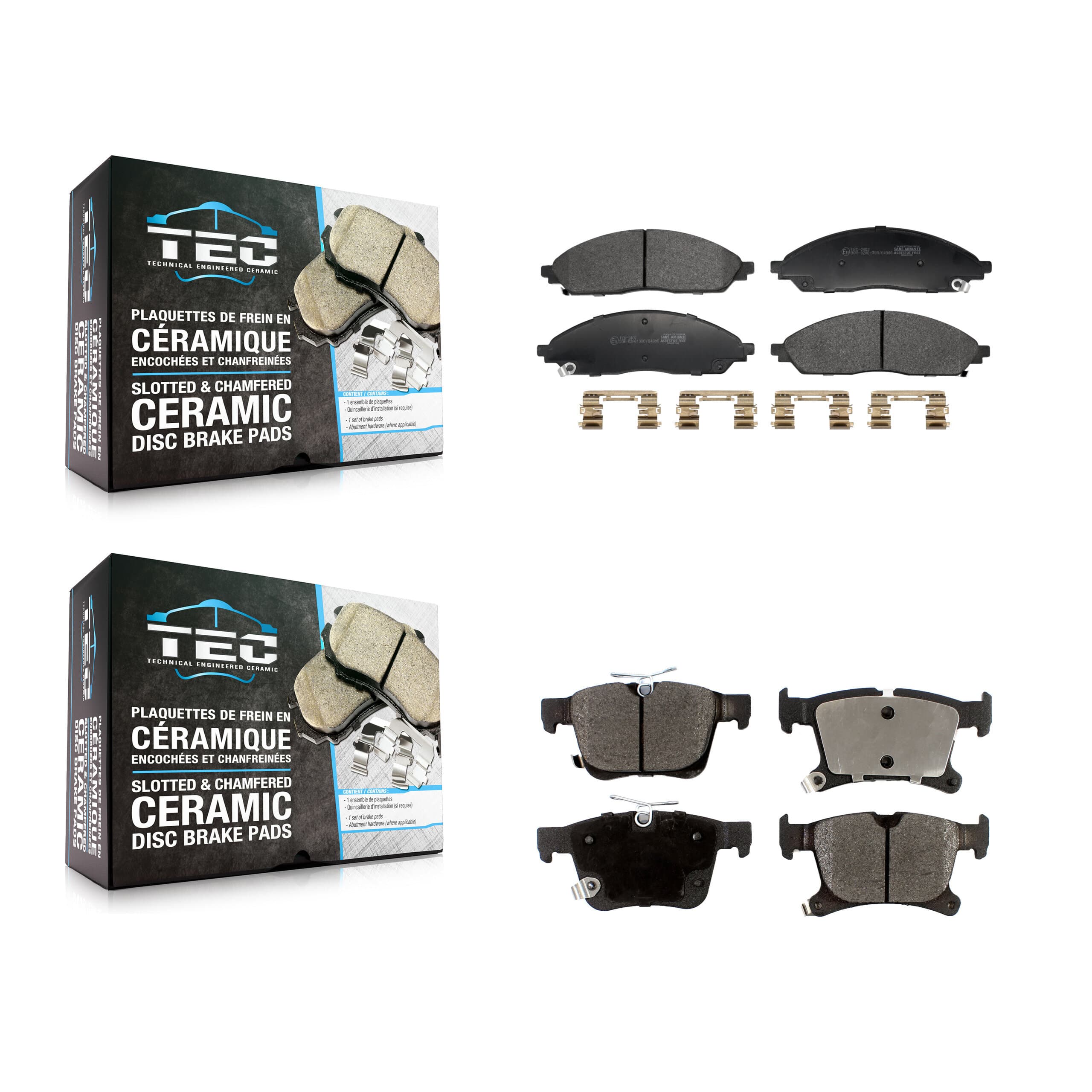 TEC - KTC-100877 - Front and Rear Disc Brake Pad Kits image 1