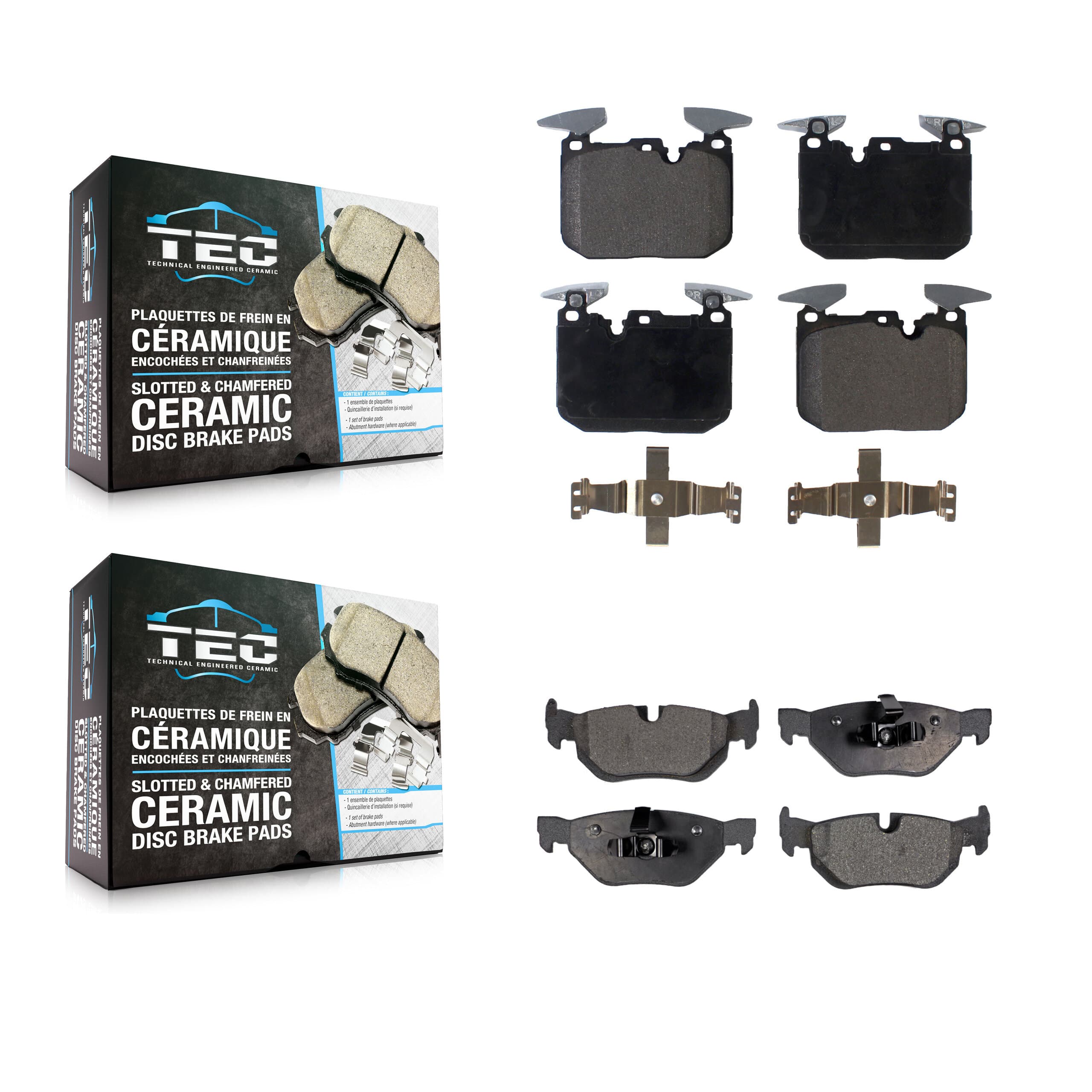 TEC - KTC-100894 - Front and Rear Disc Brake Pad Kits image 1