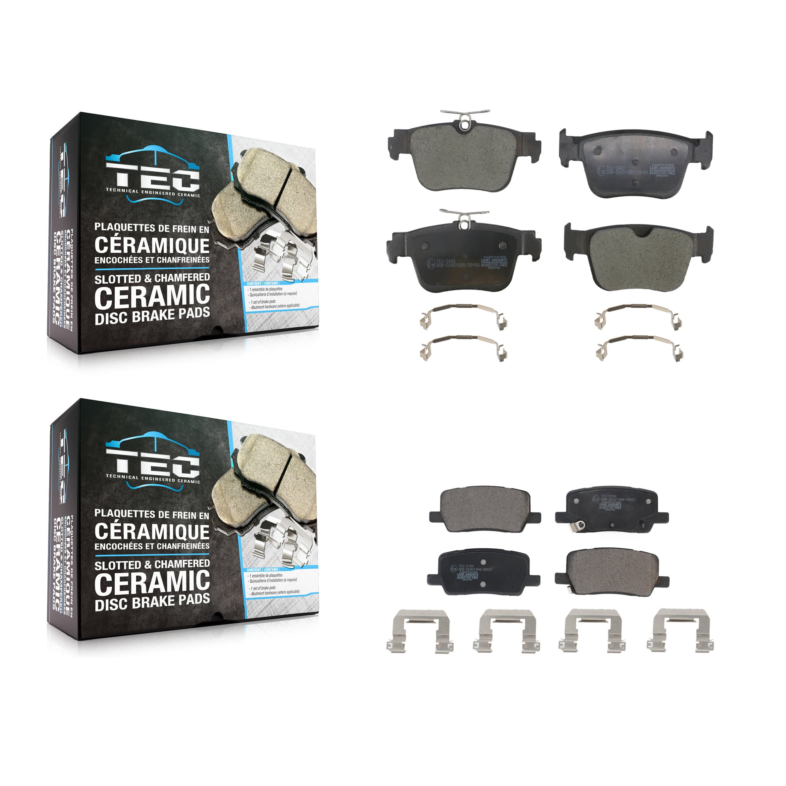TEC - KTC-100924 - Front and Rear Disc Brake Pad Kits image 1