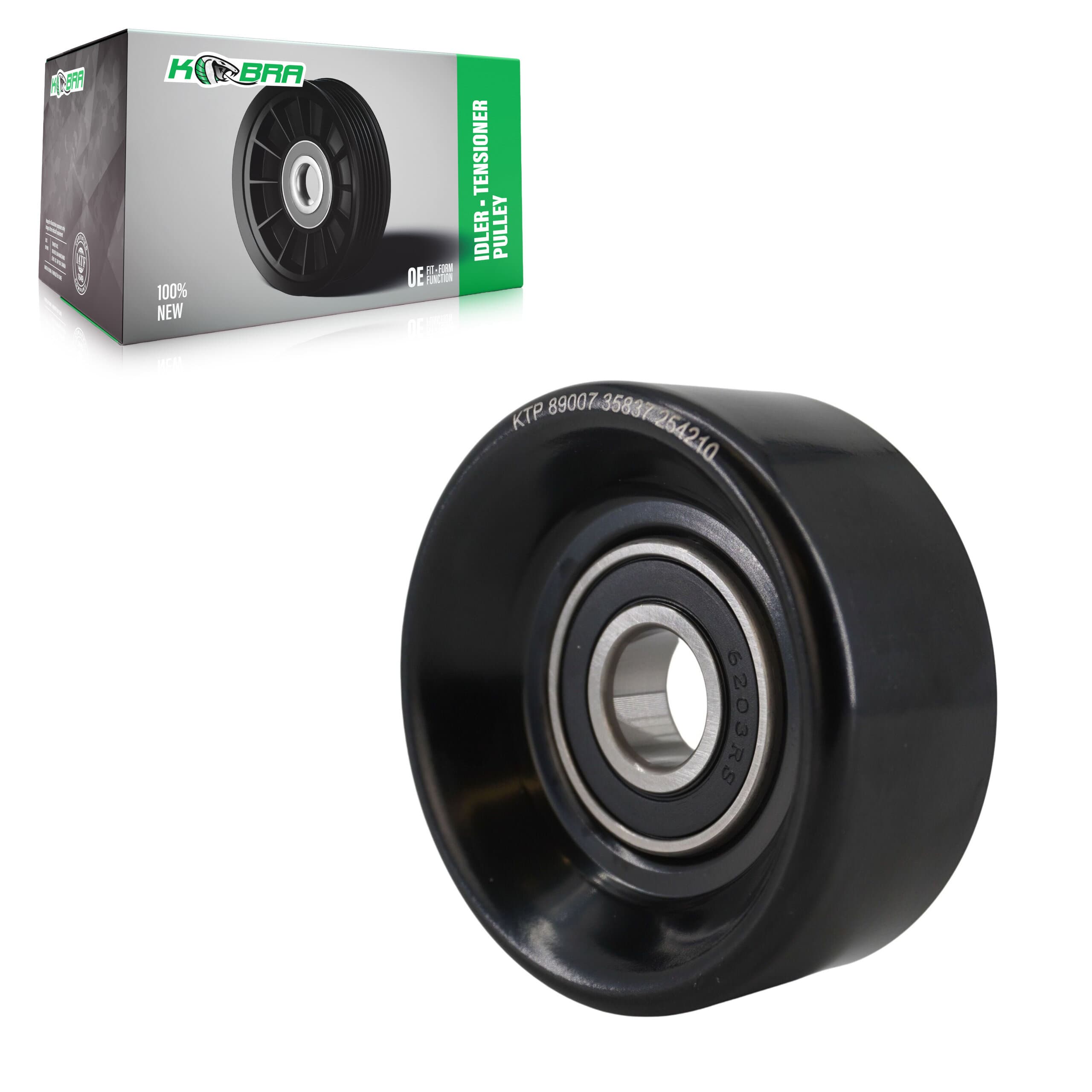 Kobra - KTP-89007 - Smooth Pulley Accessory Drive Belt Tensioner Pulley image 1