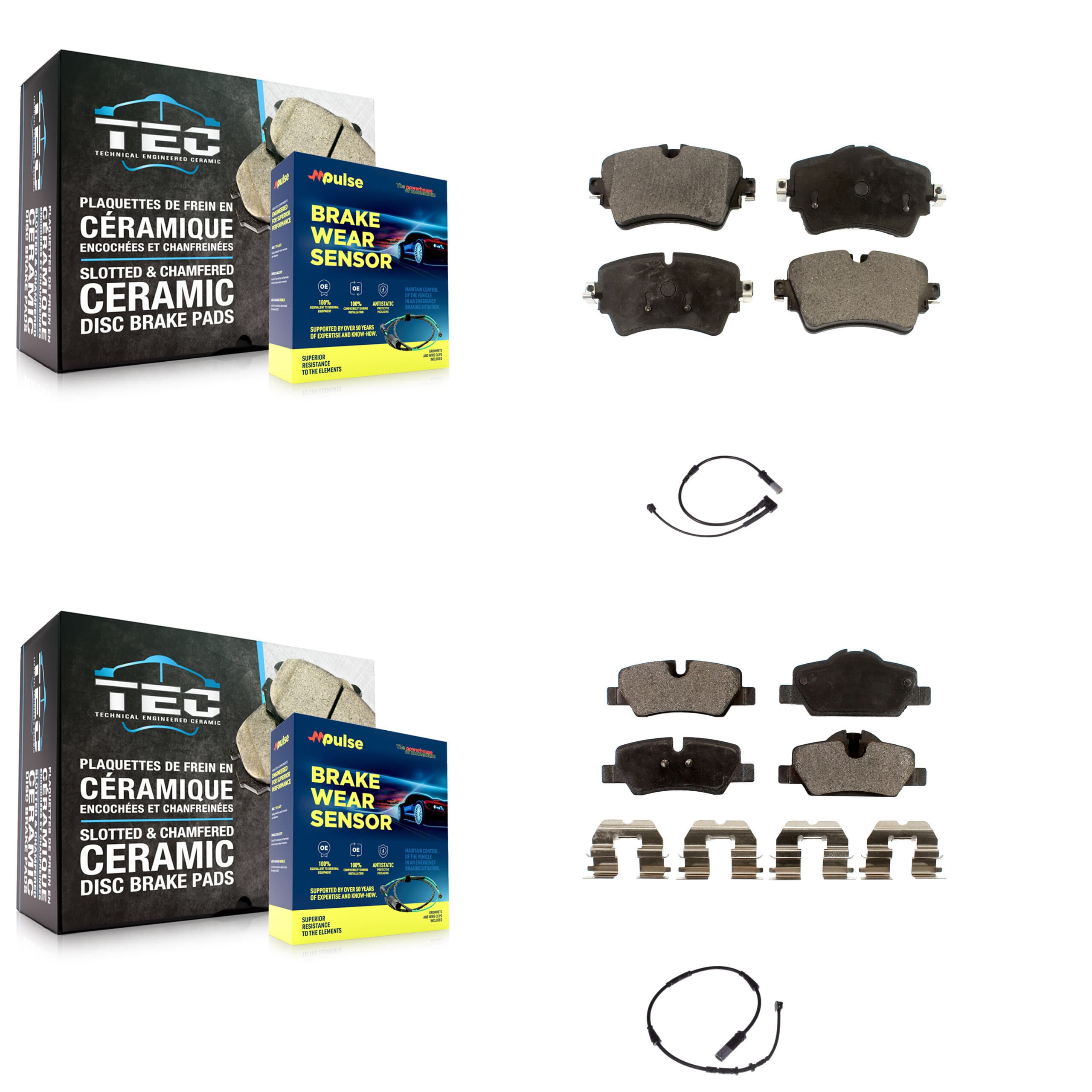TEC - KTW-100230 - Front and Rear Disc Brake Pad Kits image 1