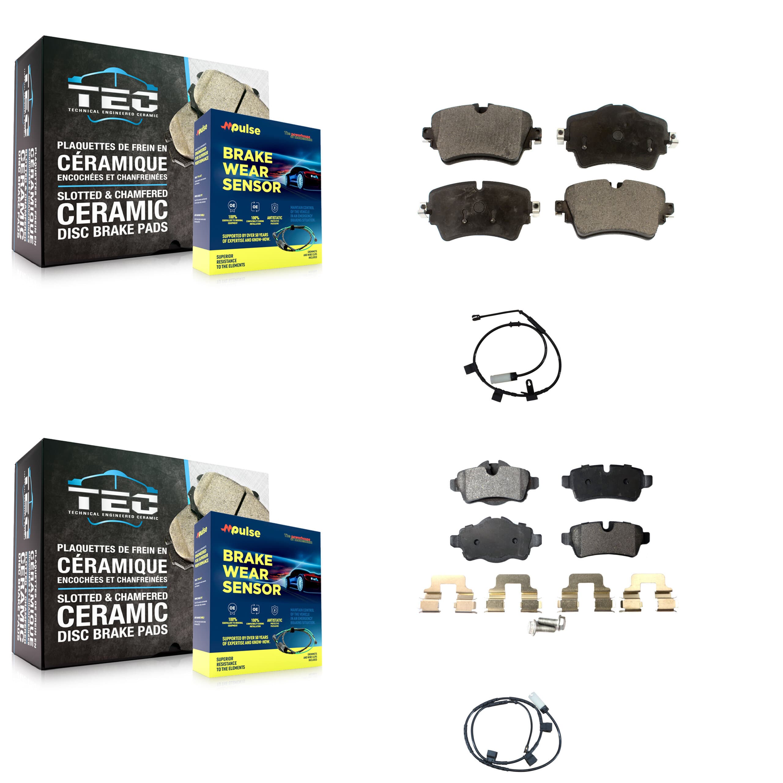TEC - KTW-100234 - Front and Rear Disc Brake Pad Kits image 1