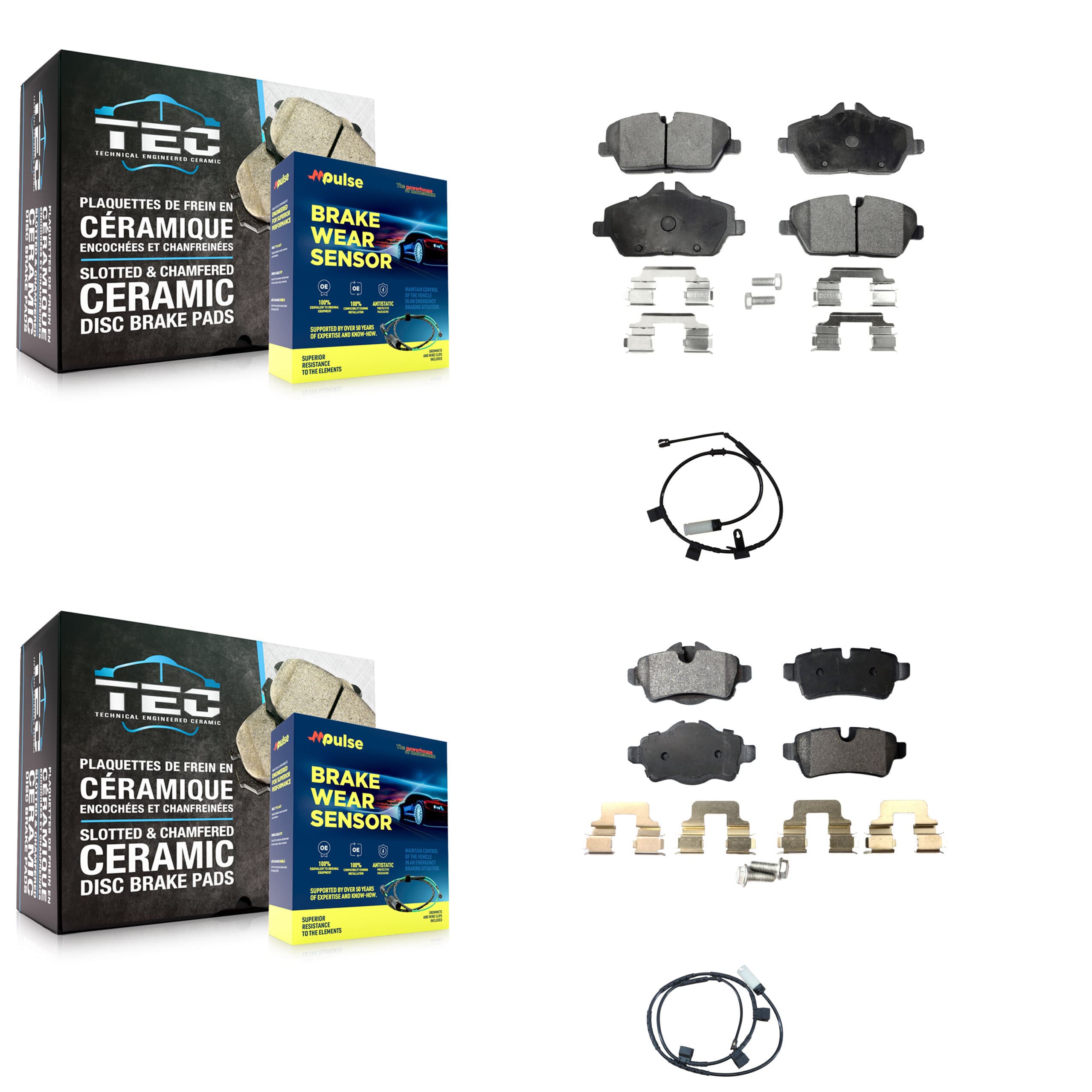 TEC - KTW-100235 - Front and Rear Disc Brake Pad Kits image 1