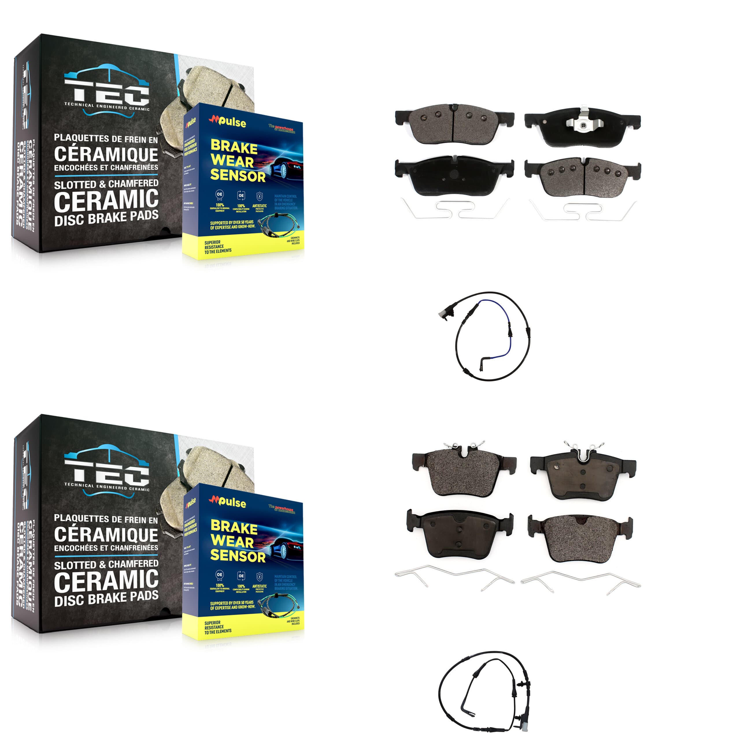 TEC - KTW-100252 - Front and Rear Disc Brake Pad Kits image 1