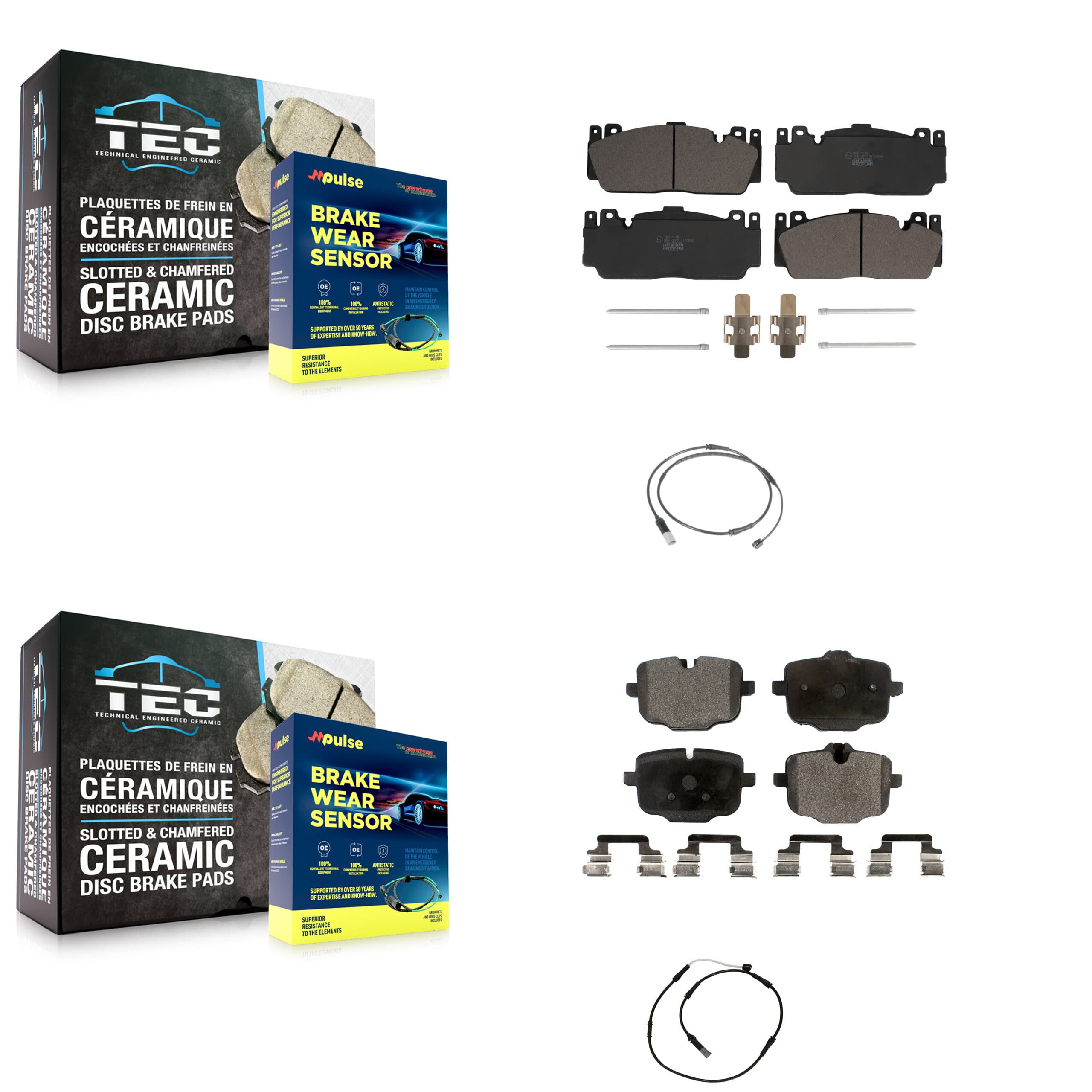 TEC - KTW-100261 - Front and Rear Disc Brake Pad Kits image 1