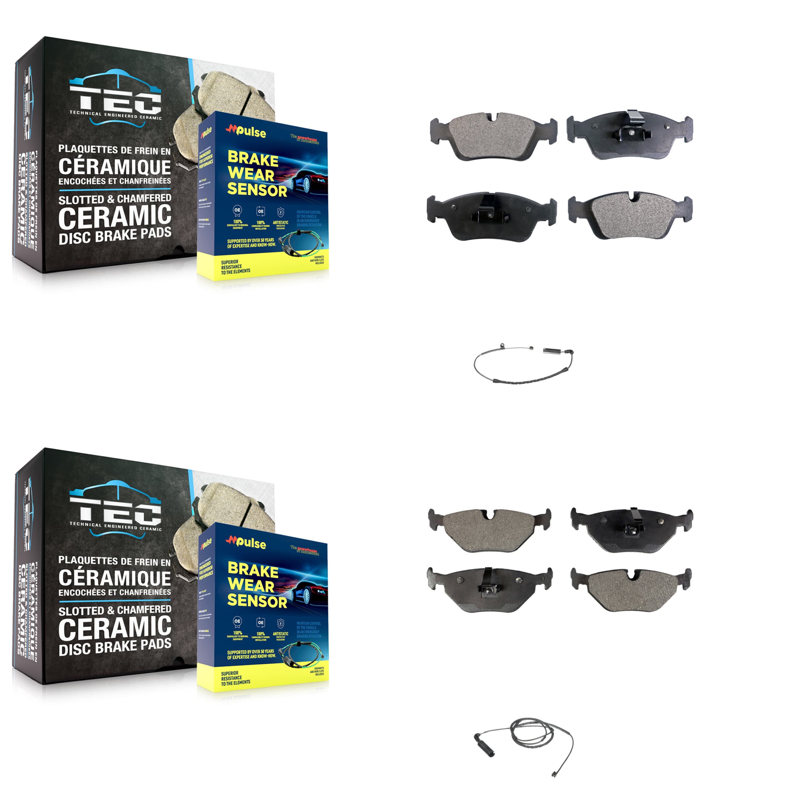 TEC - KTW-100313 - Front and Rear Disc Brake Pad Kits image 1