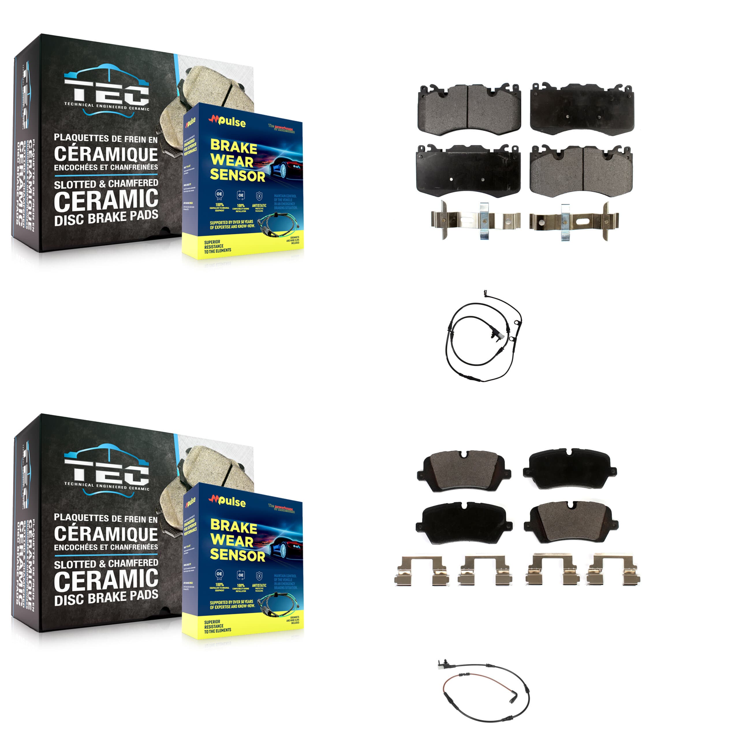 TEC - KTW-100462 - Front and Rear Disc Brake Pad Kits image 1