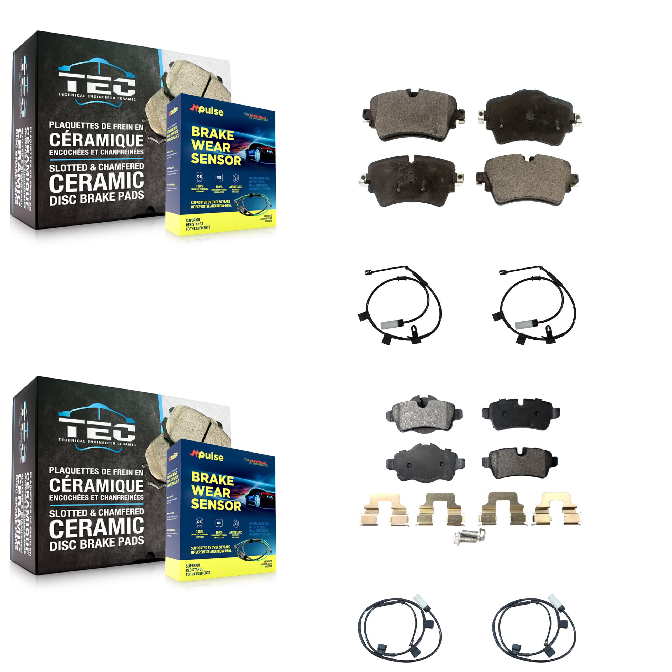 TEC - KTW-100476 - Front and Rear Disc Brake Pad Kits image 1