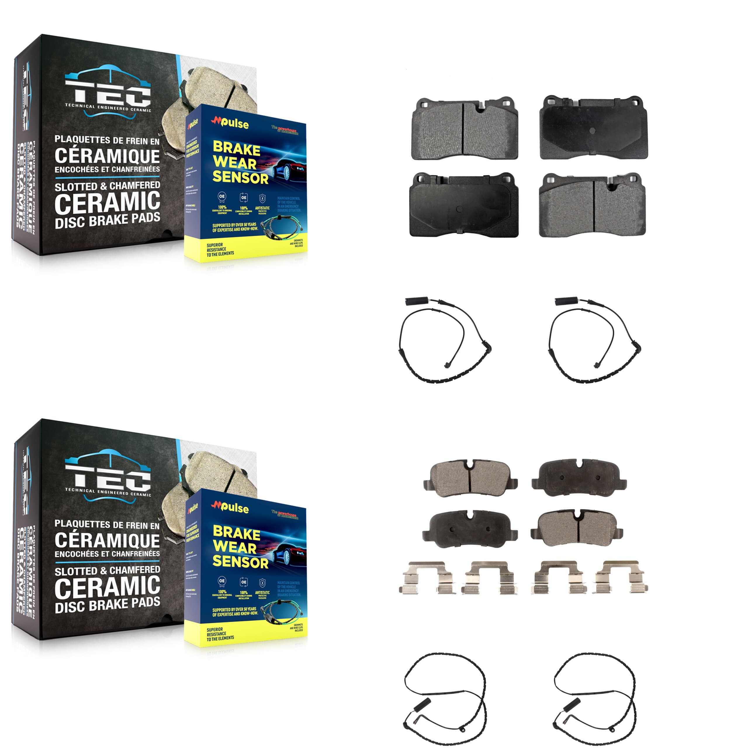 TEC - KTW-100486 - Front and Rear Disc Brake Pad Kits image 1