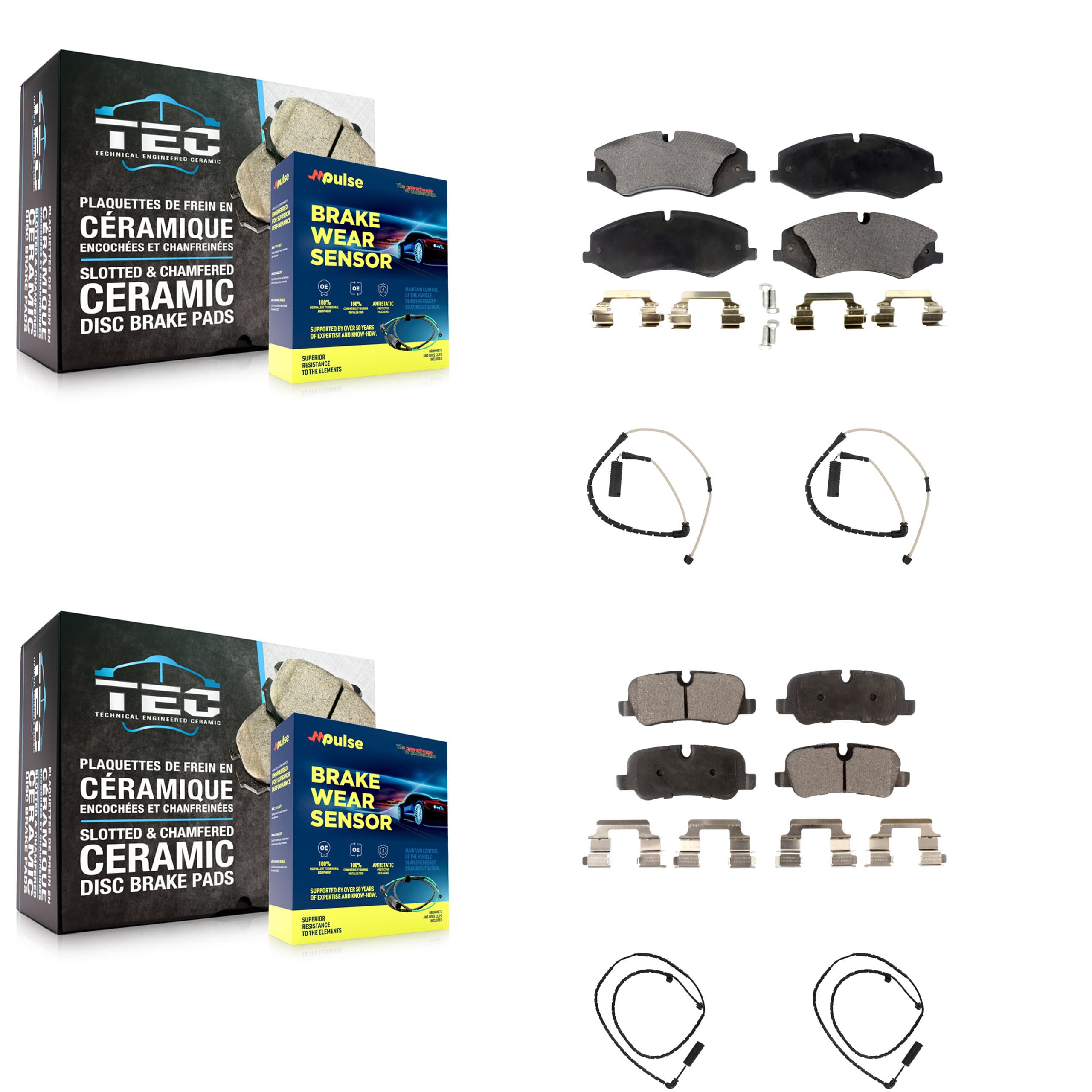 TEC - KTW-100487 - Front and Rear Disc Brake Pad Kits image 1