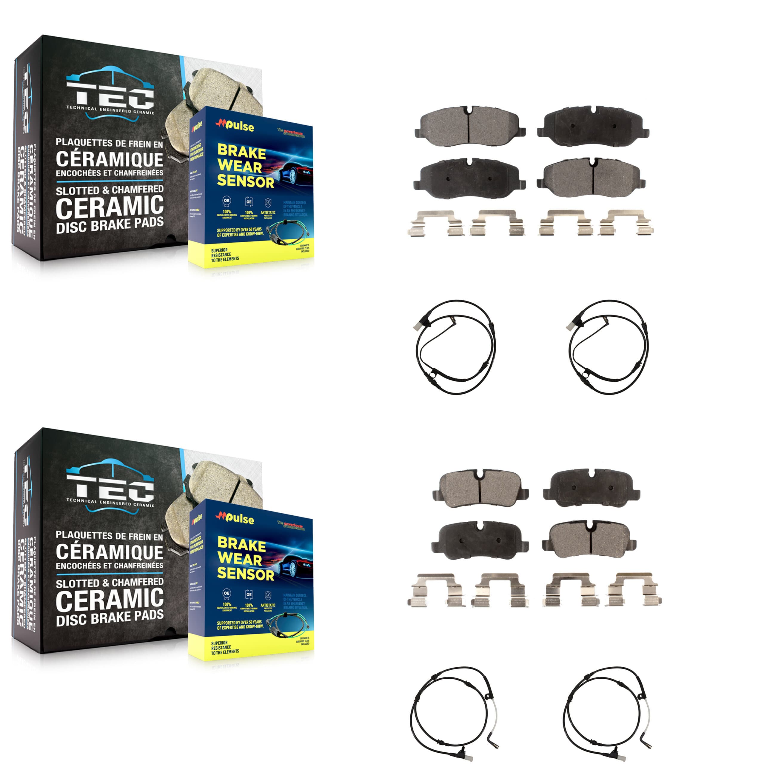 TEC - KTW-100540 - Front and Rear Disc Brake Pad Kits image 1