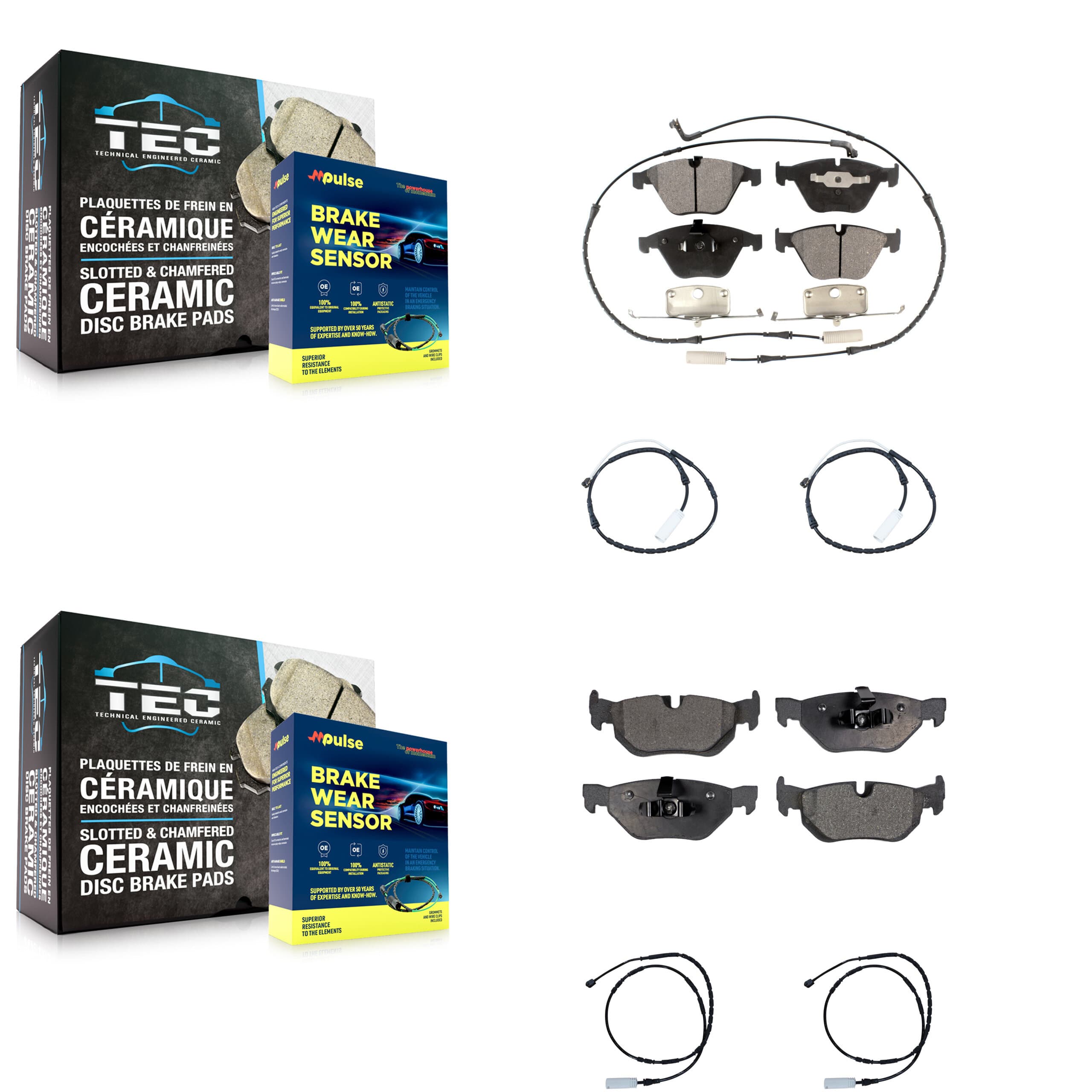 TEC - KTW-100545 - Front and Rear Disc Brake Pad Kits image 1