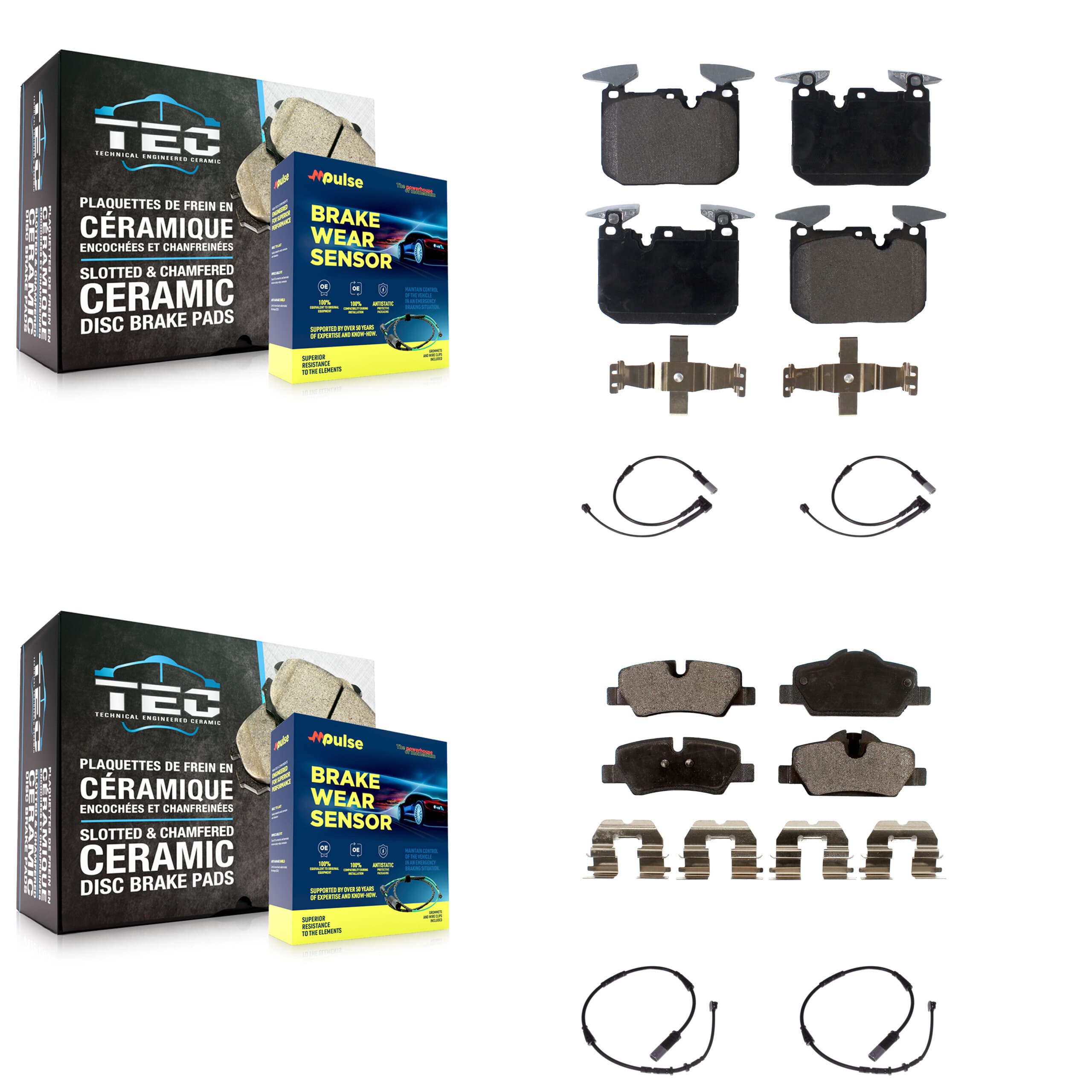 TEC - KTW-100550 - Front and Rear Disc Brake Pad Kits image 1