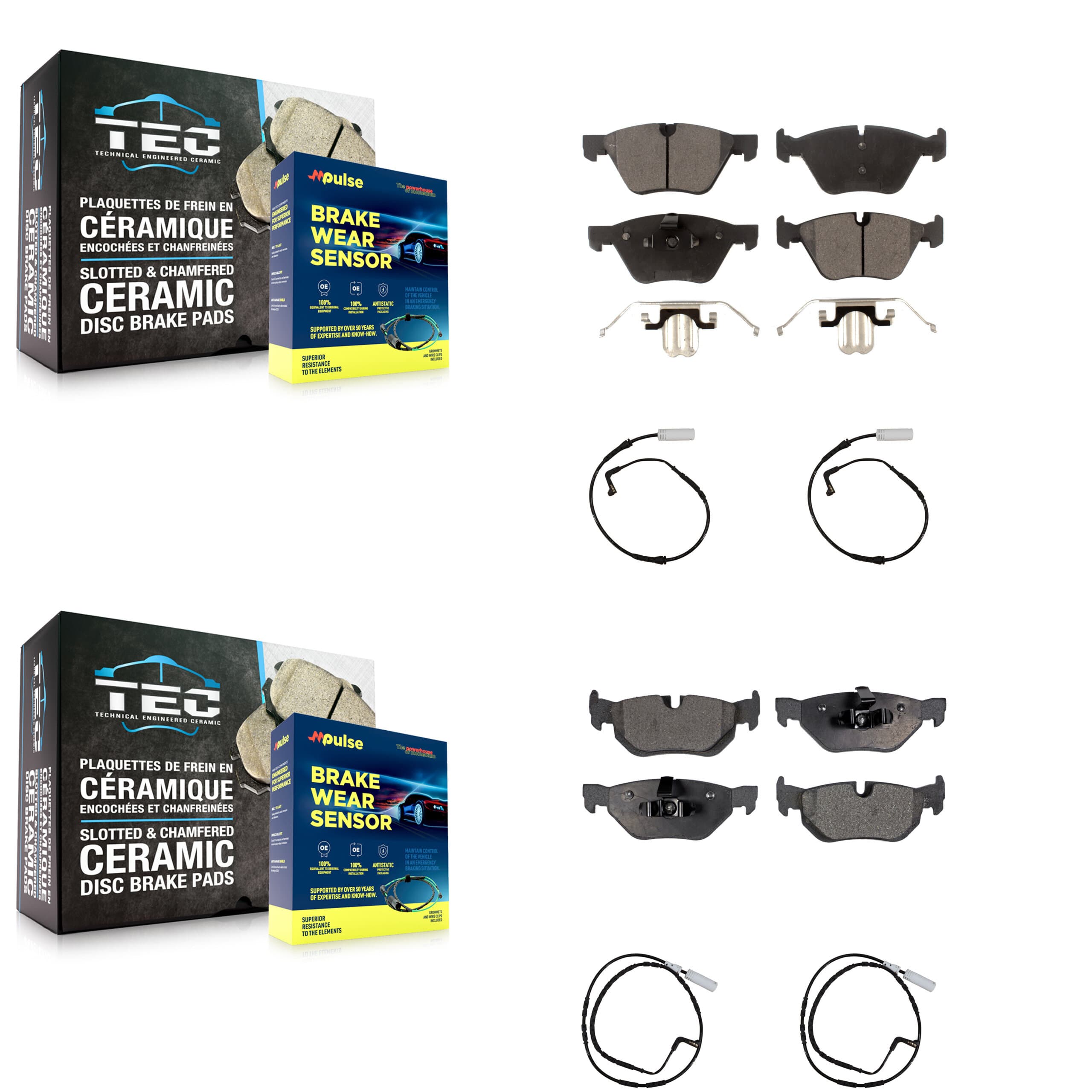 TEC - KTW-100606 - Front and Rear Disc Brake Pad Kits image 1