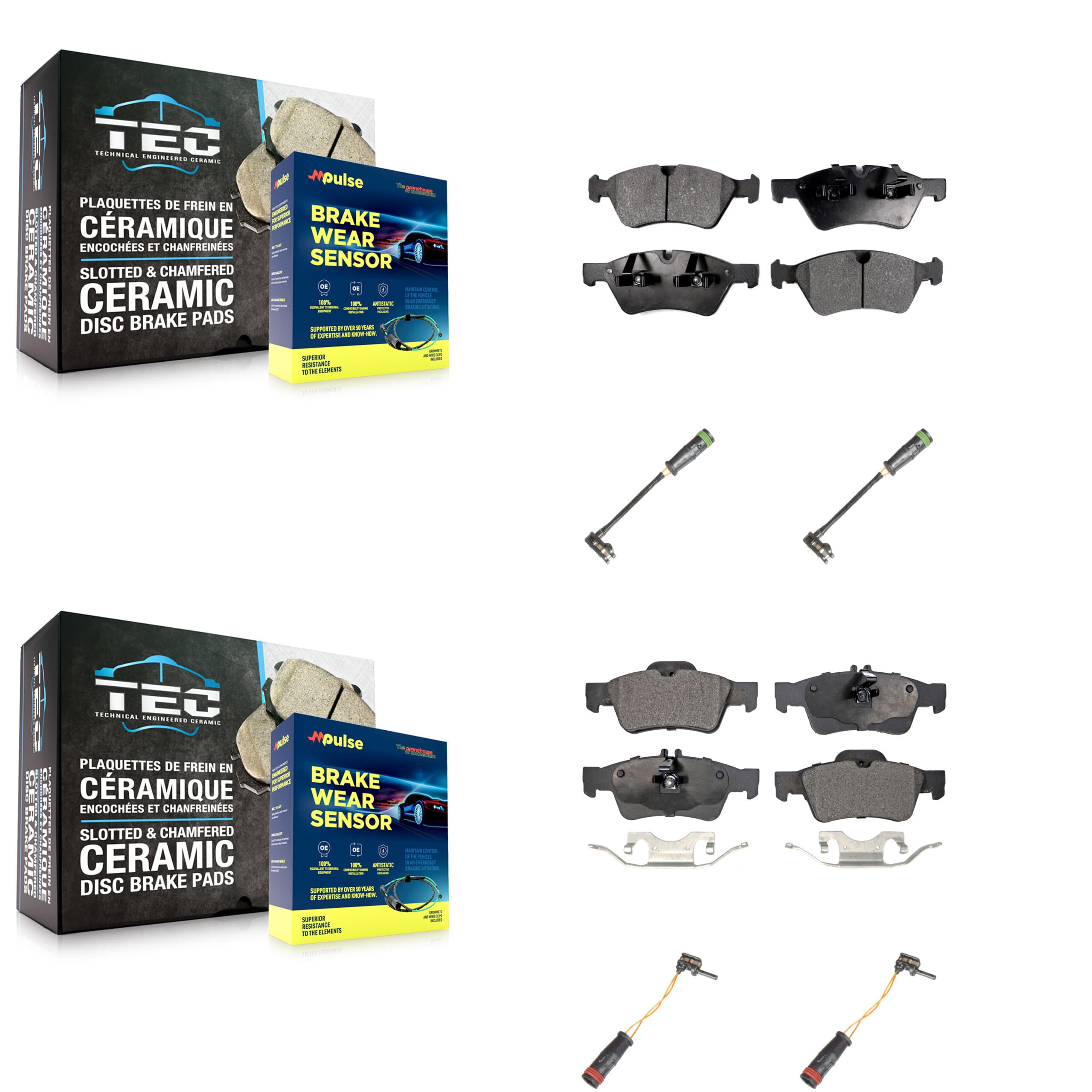 TEC - KTW-100627 - Front and Rear Disc Brake Pad Kits image 1