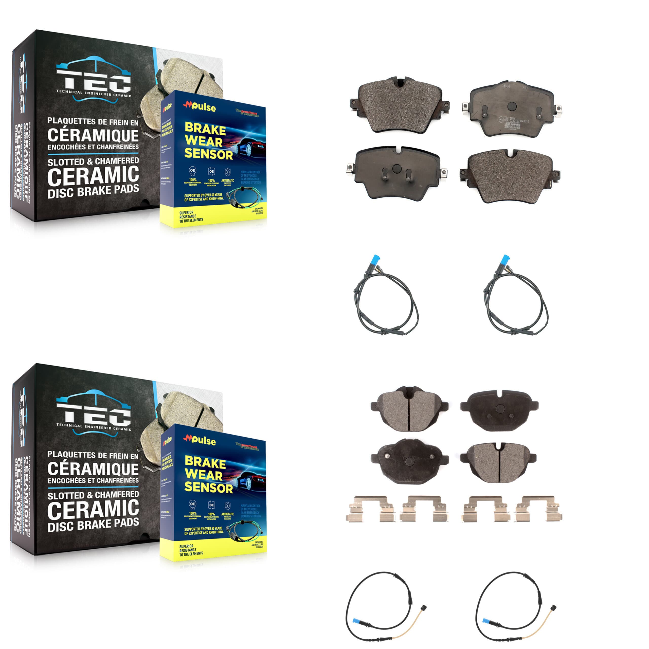 TEC - KTW-100632 - Front and Rear Disc Brake Pad Kits image 1