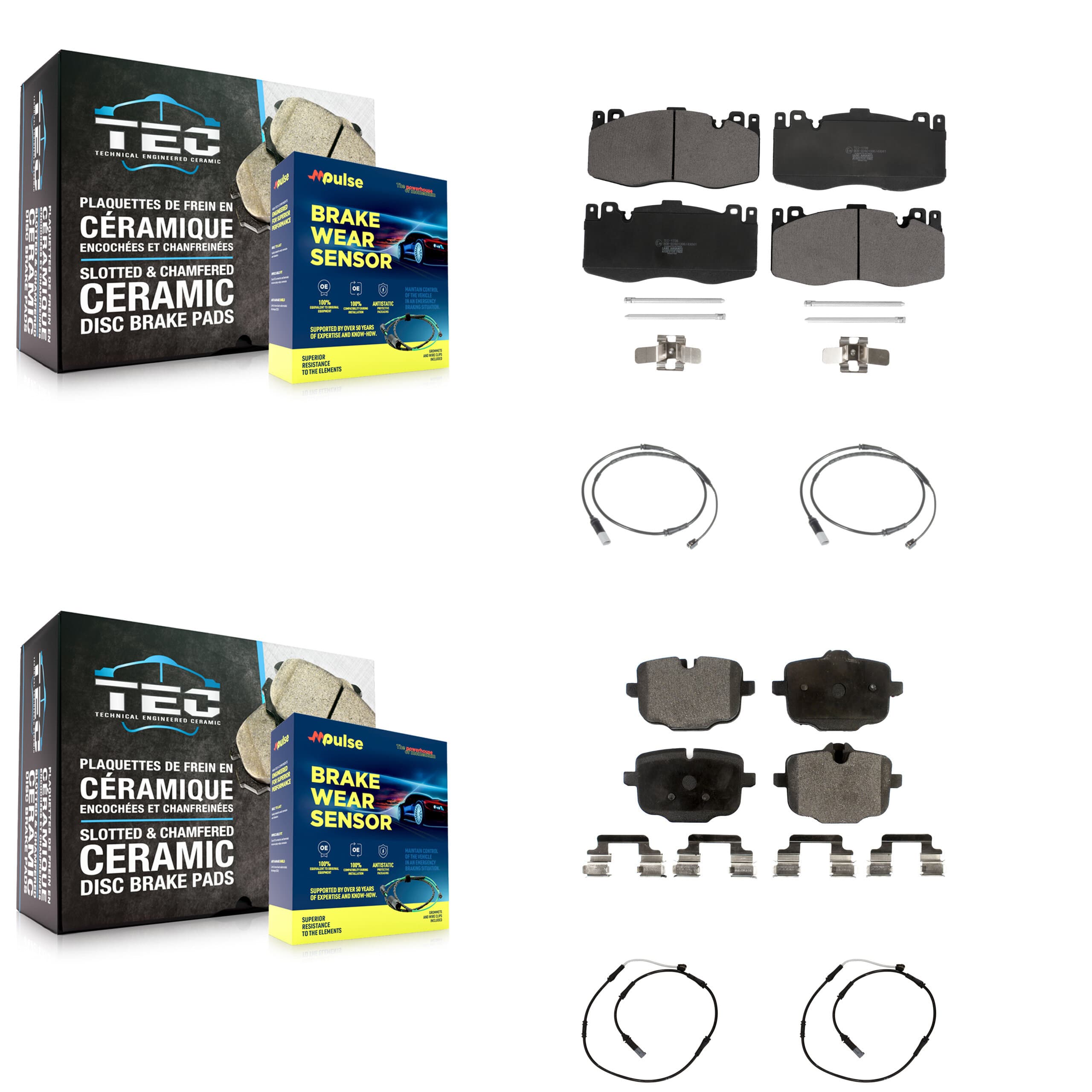 TEC - KTW-100641 - Front and Rear Disc Brake Pad Kits image 1