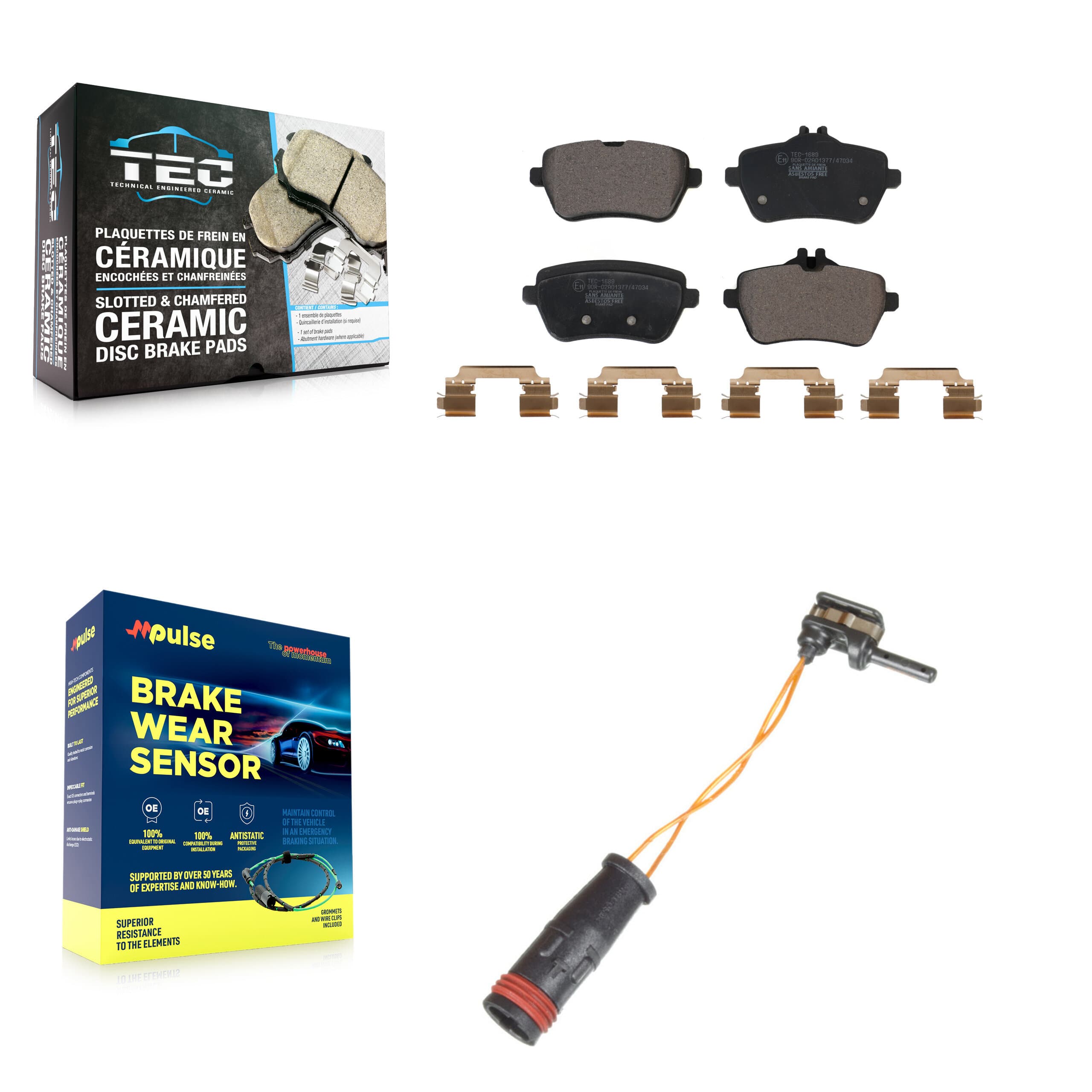 TEC - KTW-101190 - Rear Disc Brake Pad Kits image 1