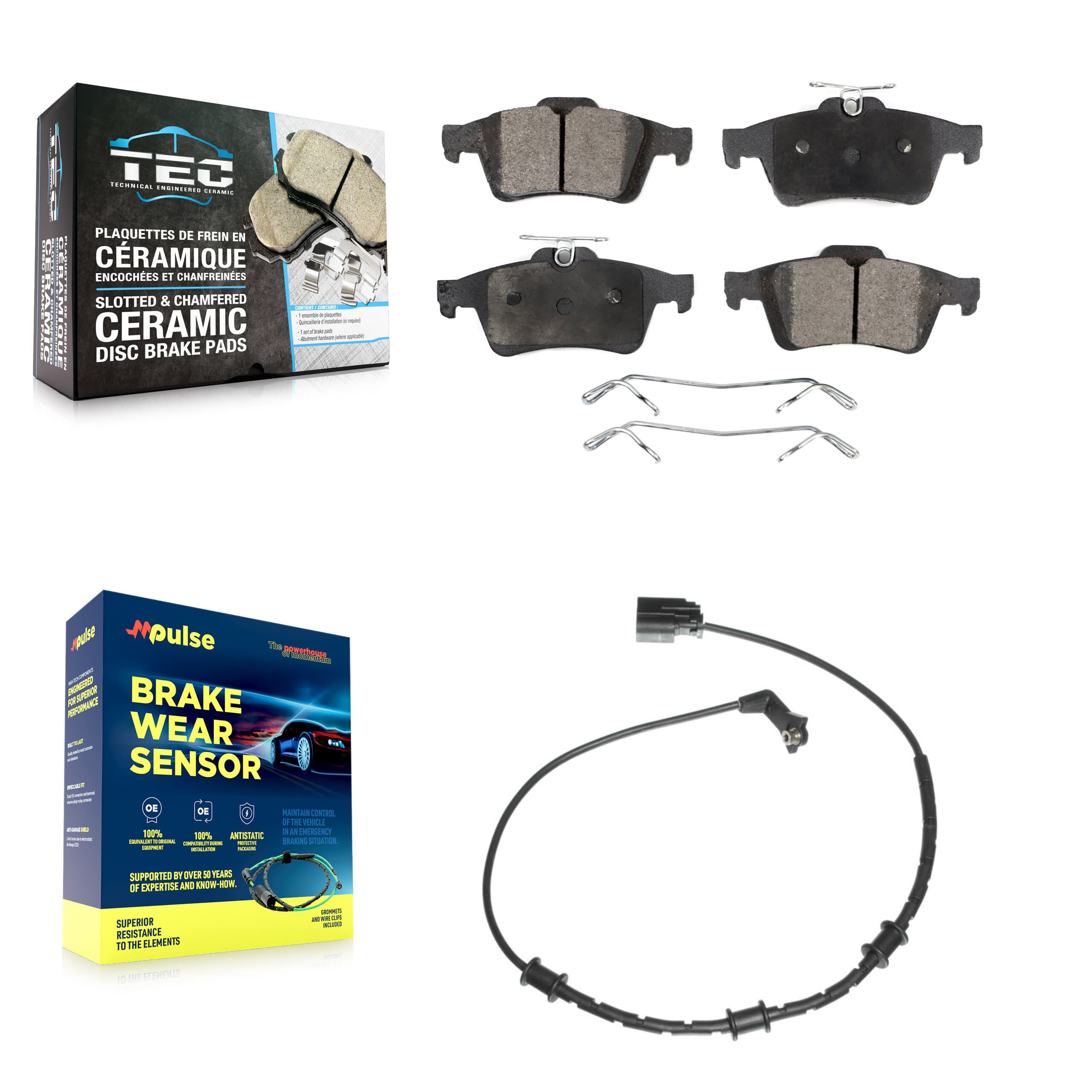 TEC - KTW-101204 - Rear Disc Brake Pad Kits image 1