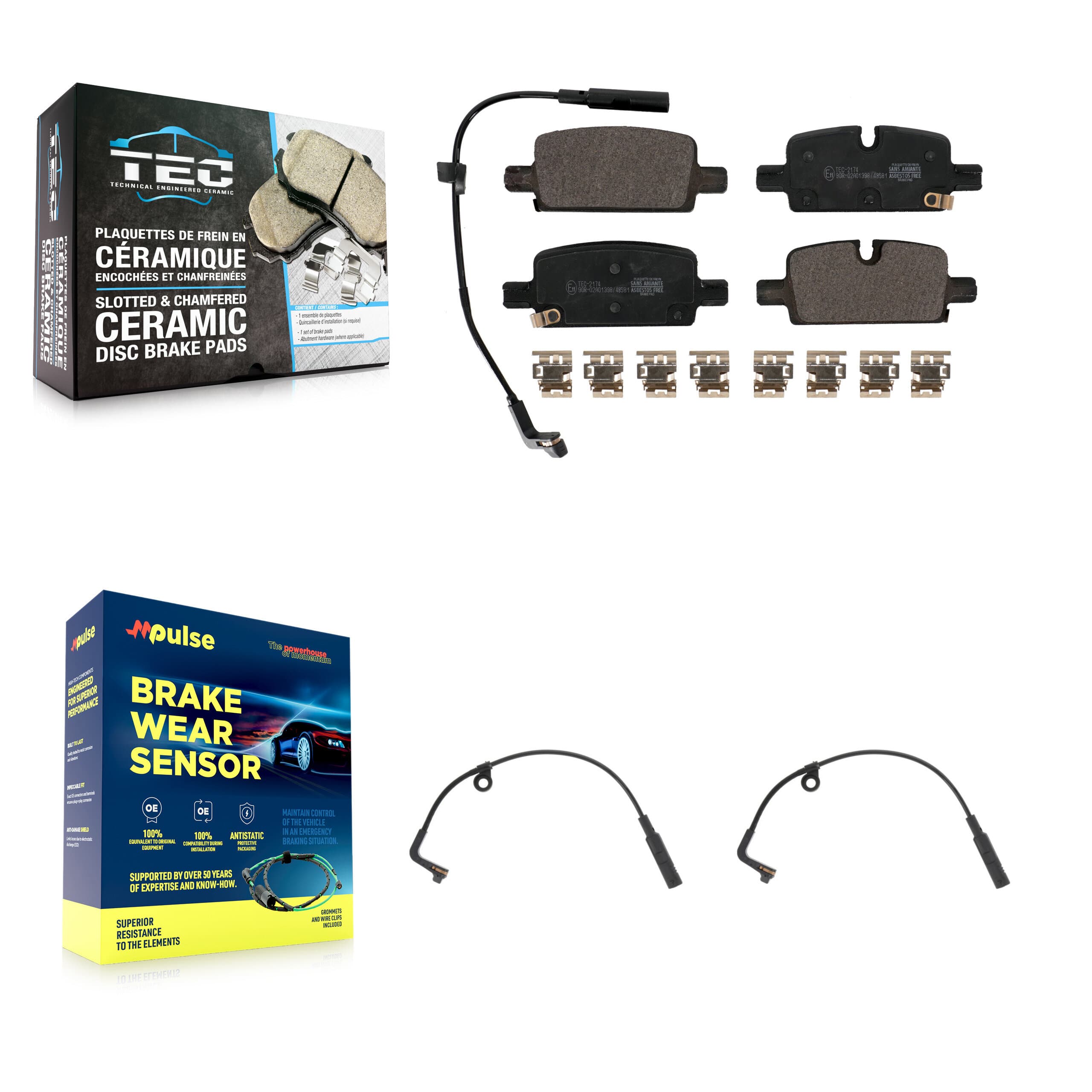 TEC - KTW-101266 - Rear Disc Brake Pad Kits image 1