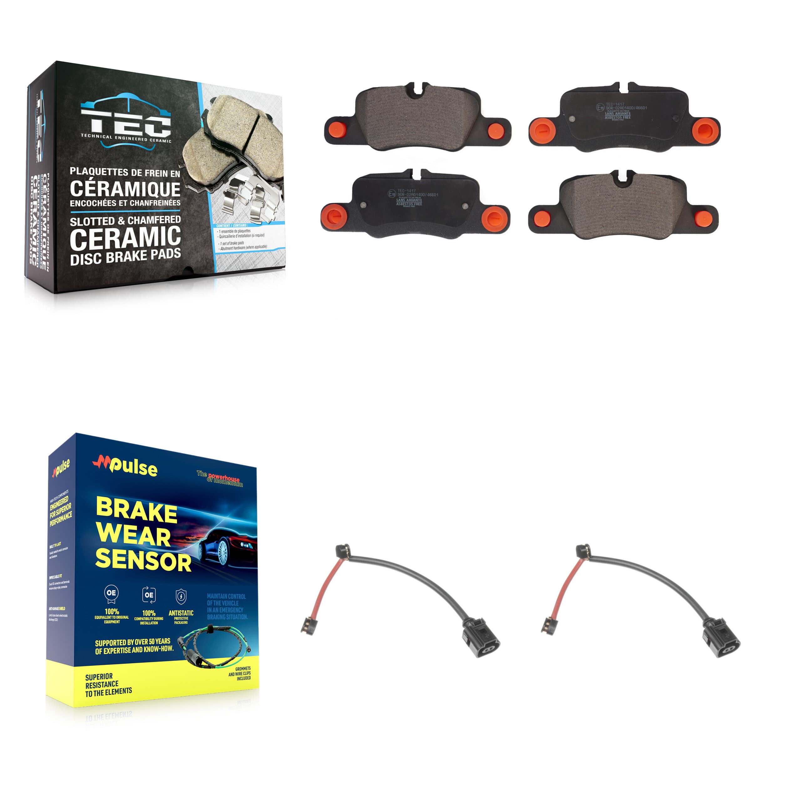 TEC - KTW-101314 - Rear Disc Brake Pad Kits image 1