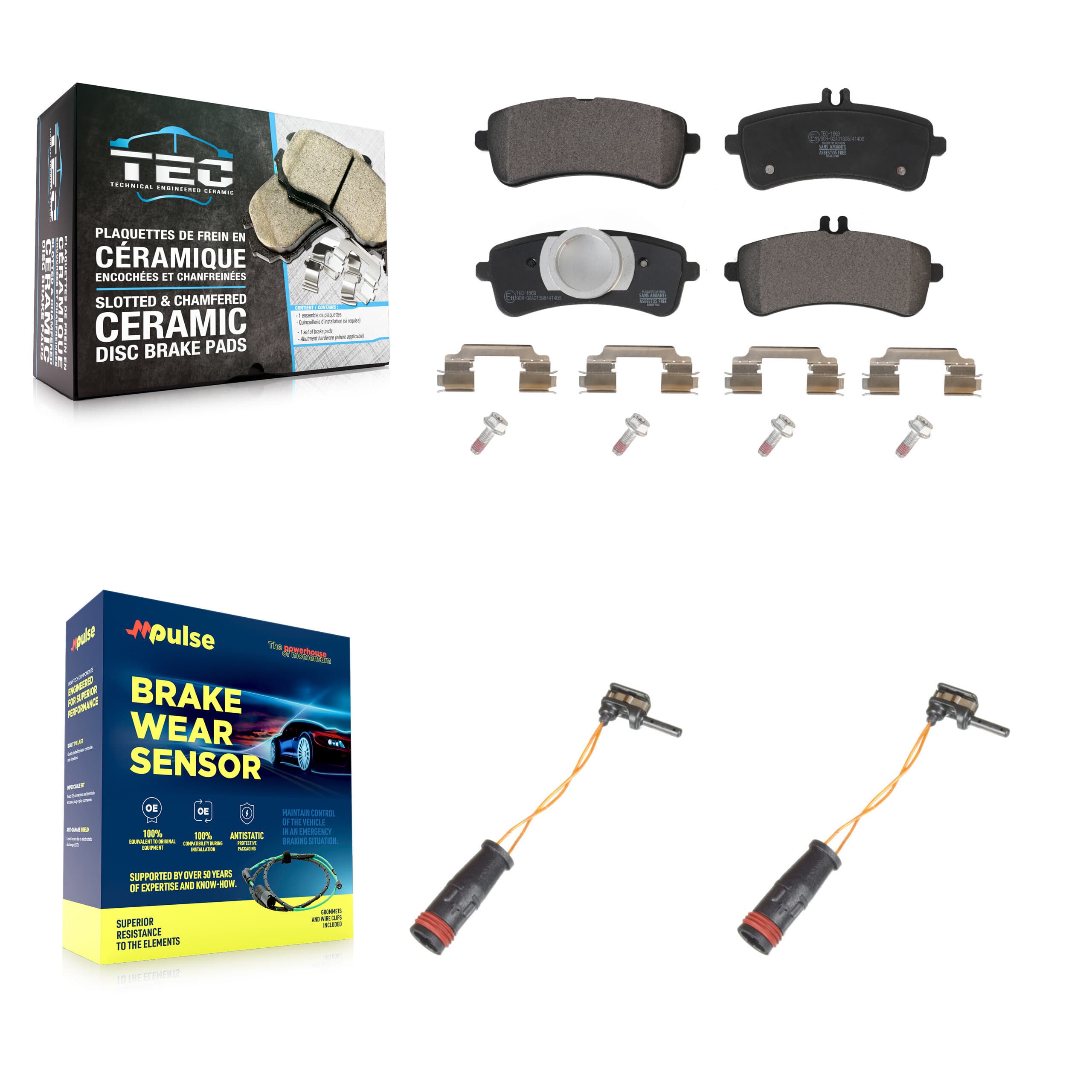 TEC - KTW-101346 - Rear Disc Brake Pad Kits image 1