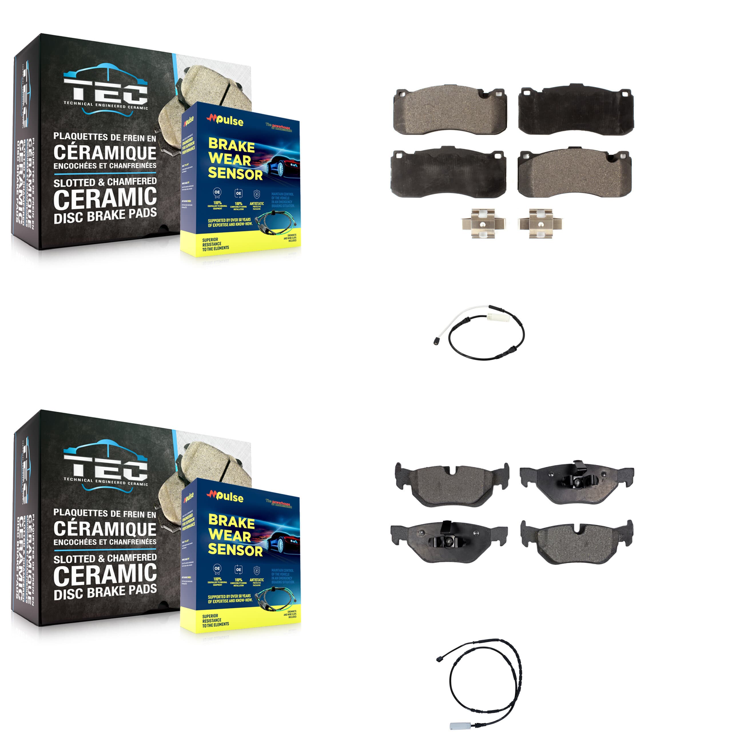 TEC - KTW-101406 - Front and Rear Disc Brake Pad Kits image 1