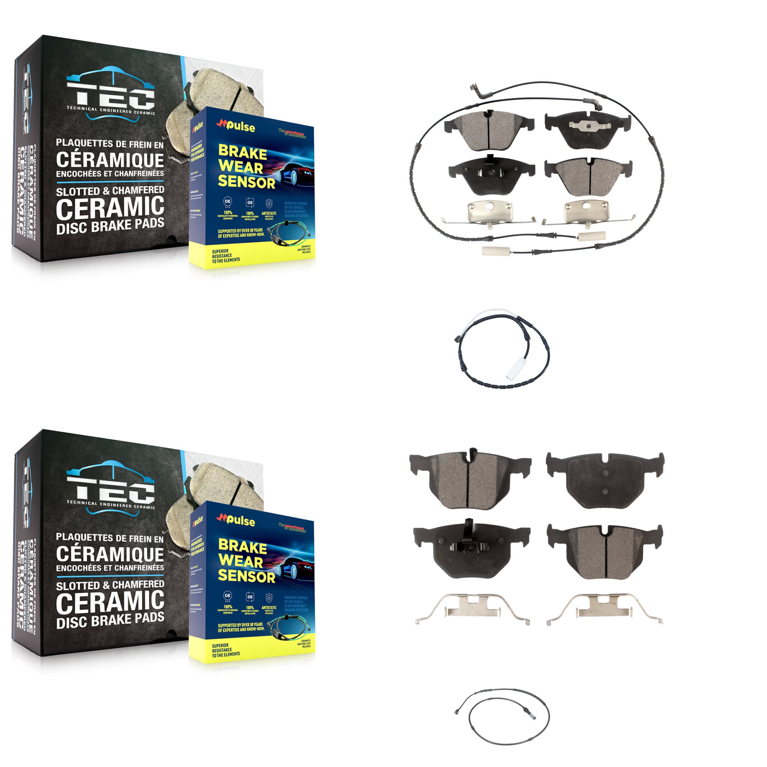 TEC - KTW-101409 - Front and Rear Disc Brake Pad Kits image 1