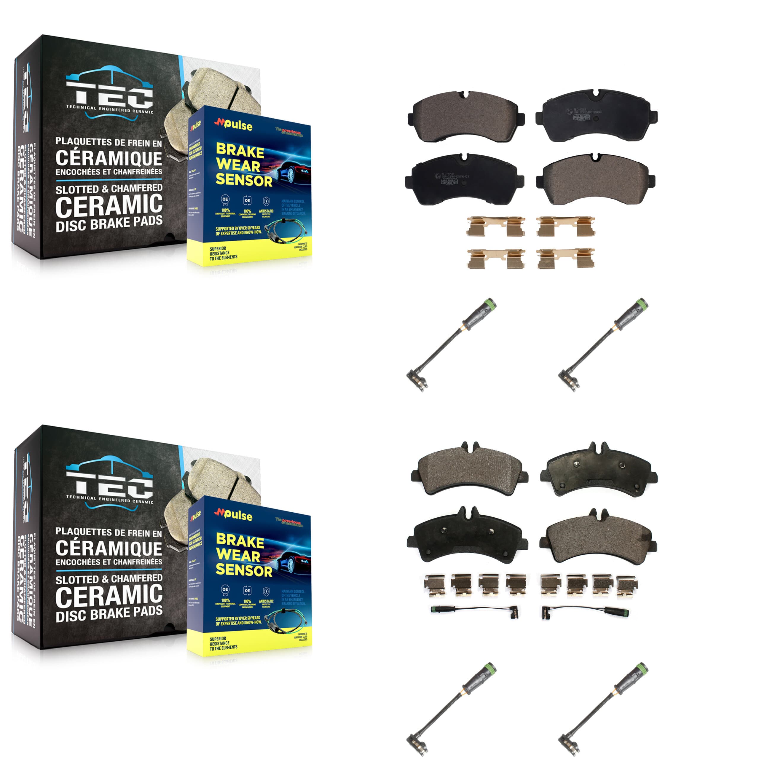 TEC - KTW-101461 - Front and Rear Disc Brake Pad Kits image 1