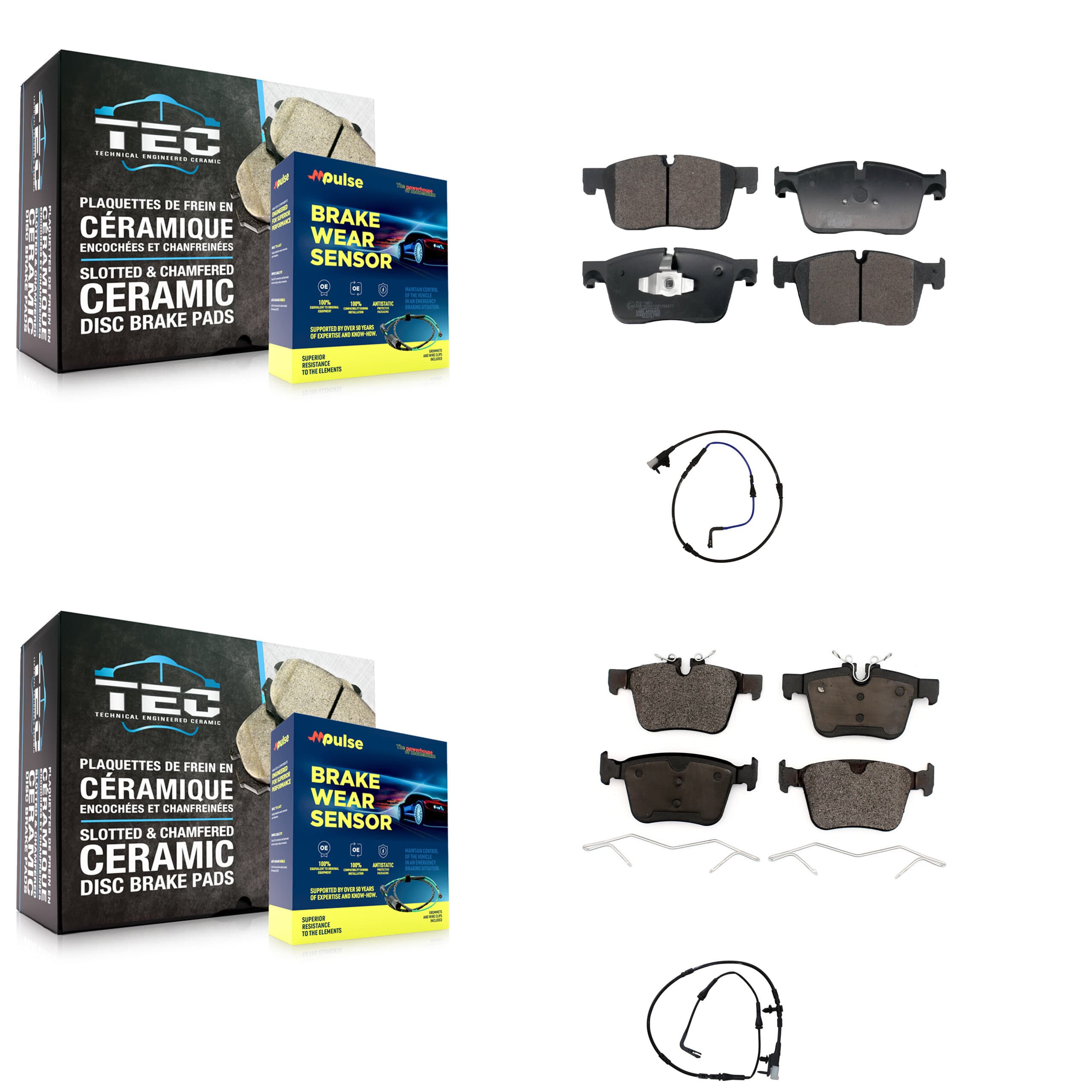 TEC - KTW-101541 - Front and Rear Disc Brake Pad Kits image 1